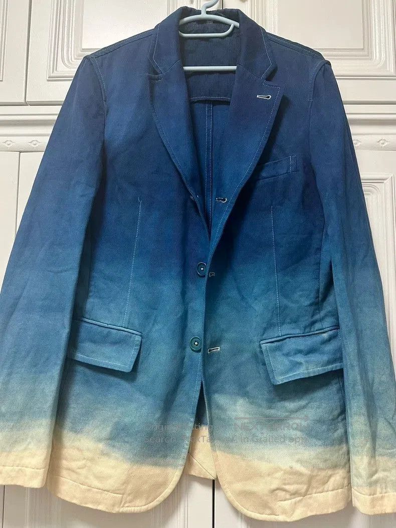 Ann Demeulemeester Ann Demeulemeester Gradient Blue Blazer. Size US XXS / EU 40 - 1 Thumbnail