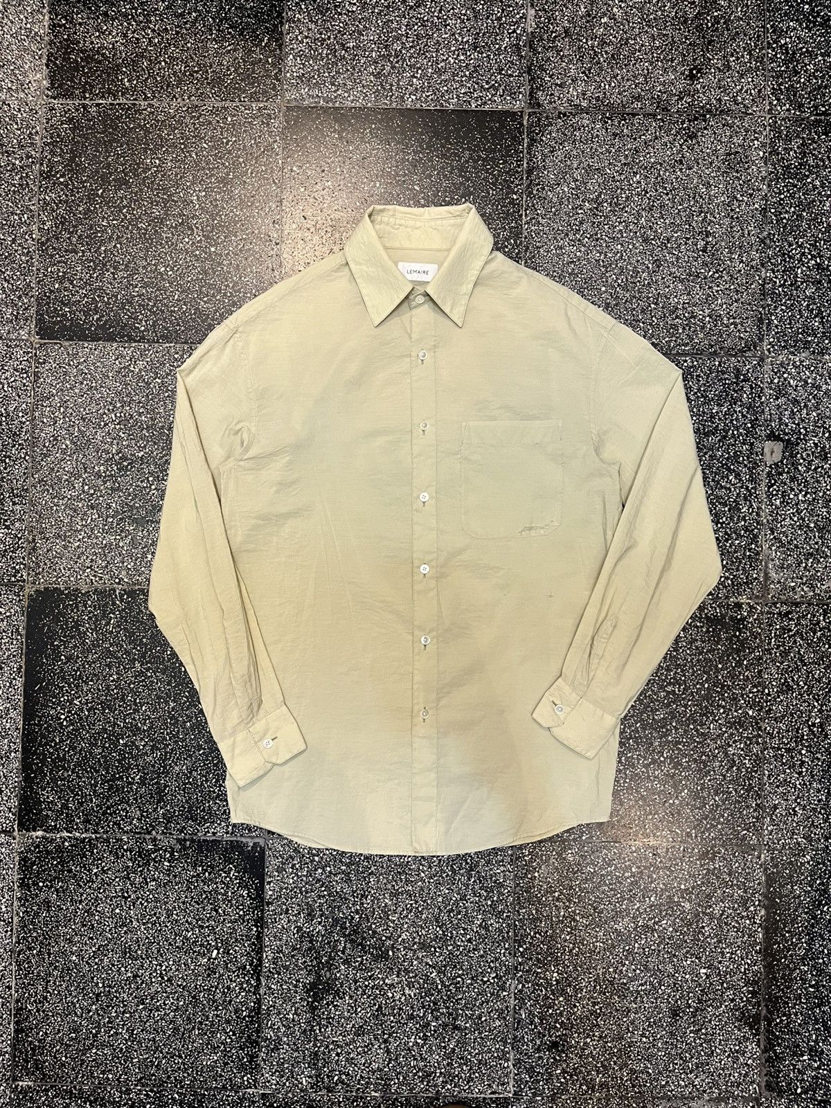 Lemaire Lemaire, Reguler Tissue Shirt Beige XS/S Size US XS / EU 42 / 0 - 1 Thumbnail