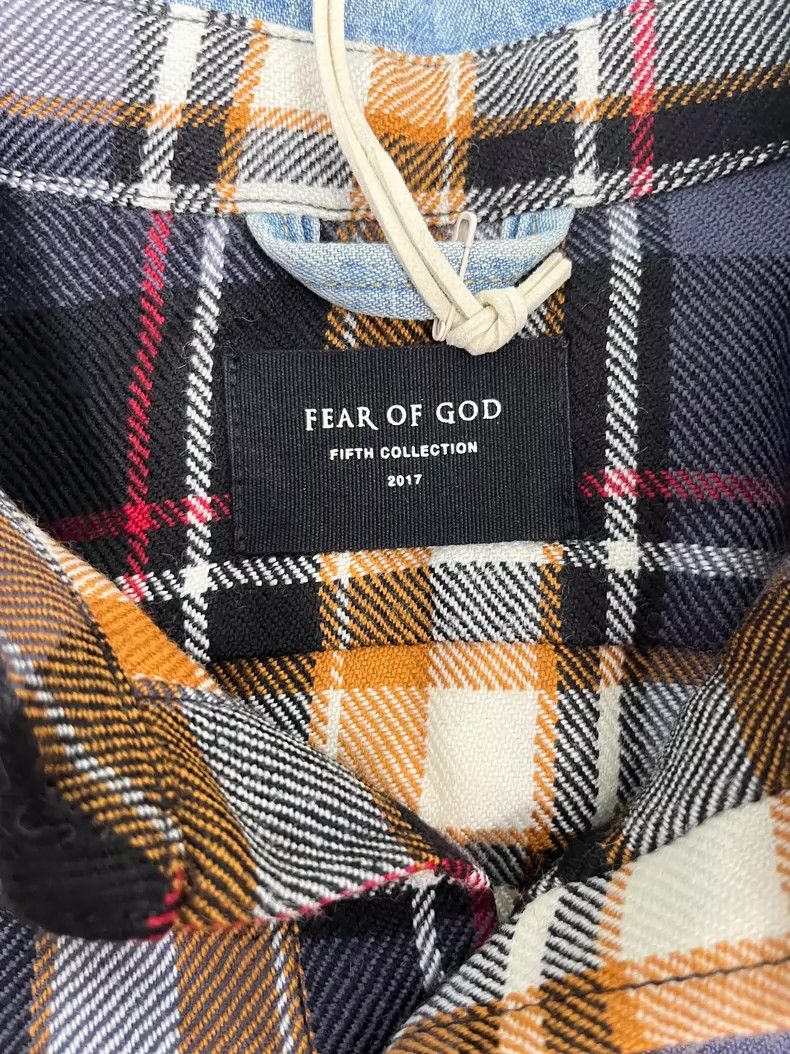 Fear of God Fear of God Yellow checkered denim collar shirt Size US M / EU 48-50 / 2 - 3 Thumbnail