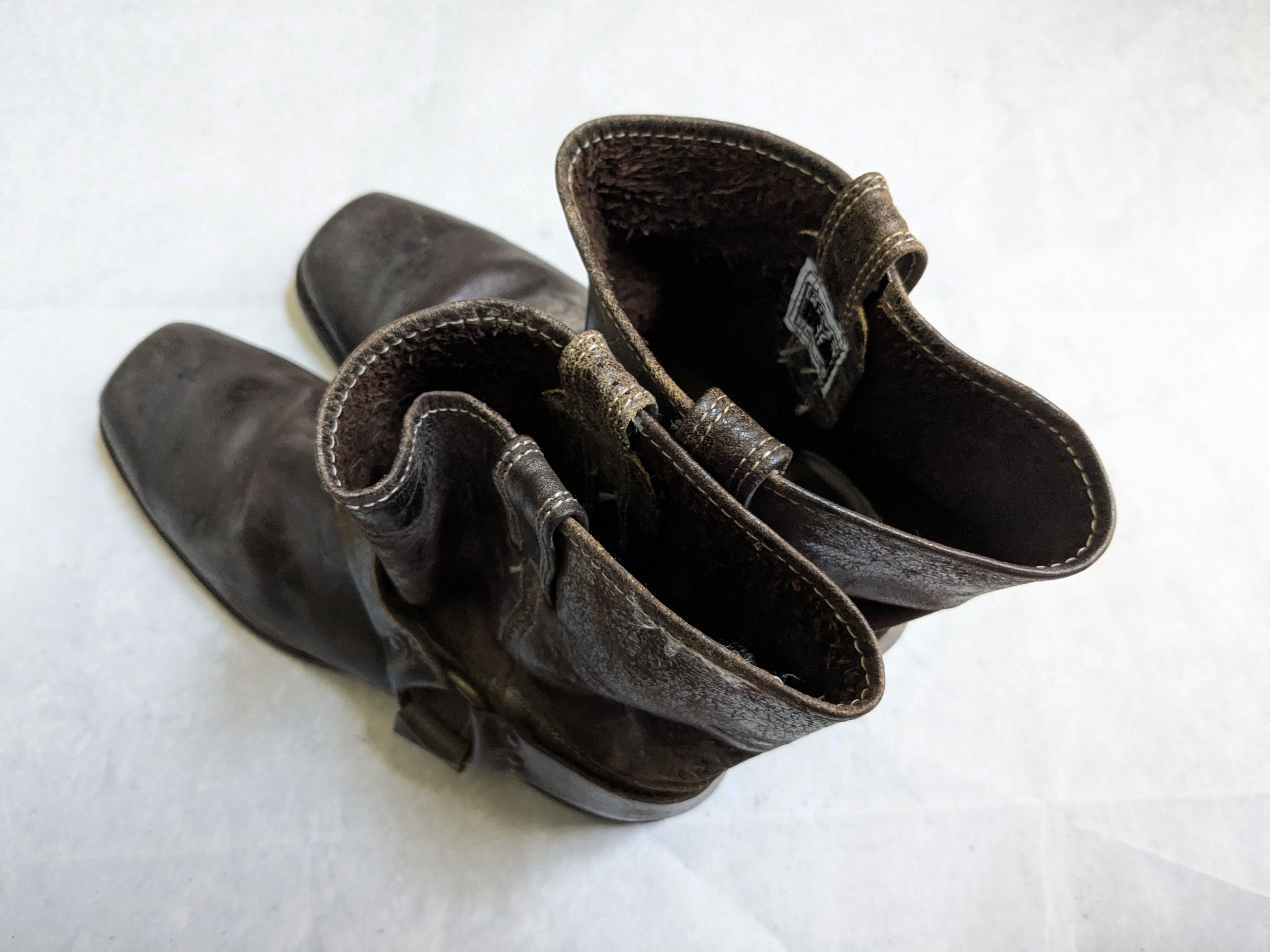 Frye Frye Harness Brown 13 M Leather Strap Buckle Size US 13 / EU 46 - 17 Thumbnail