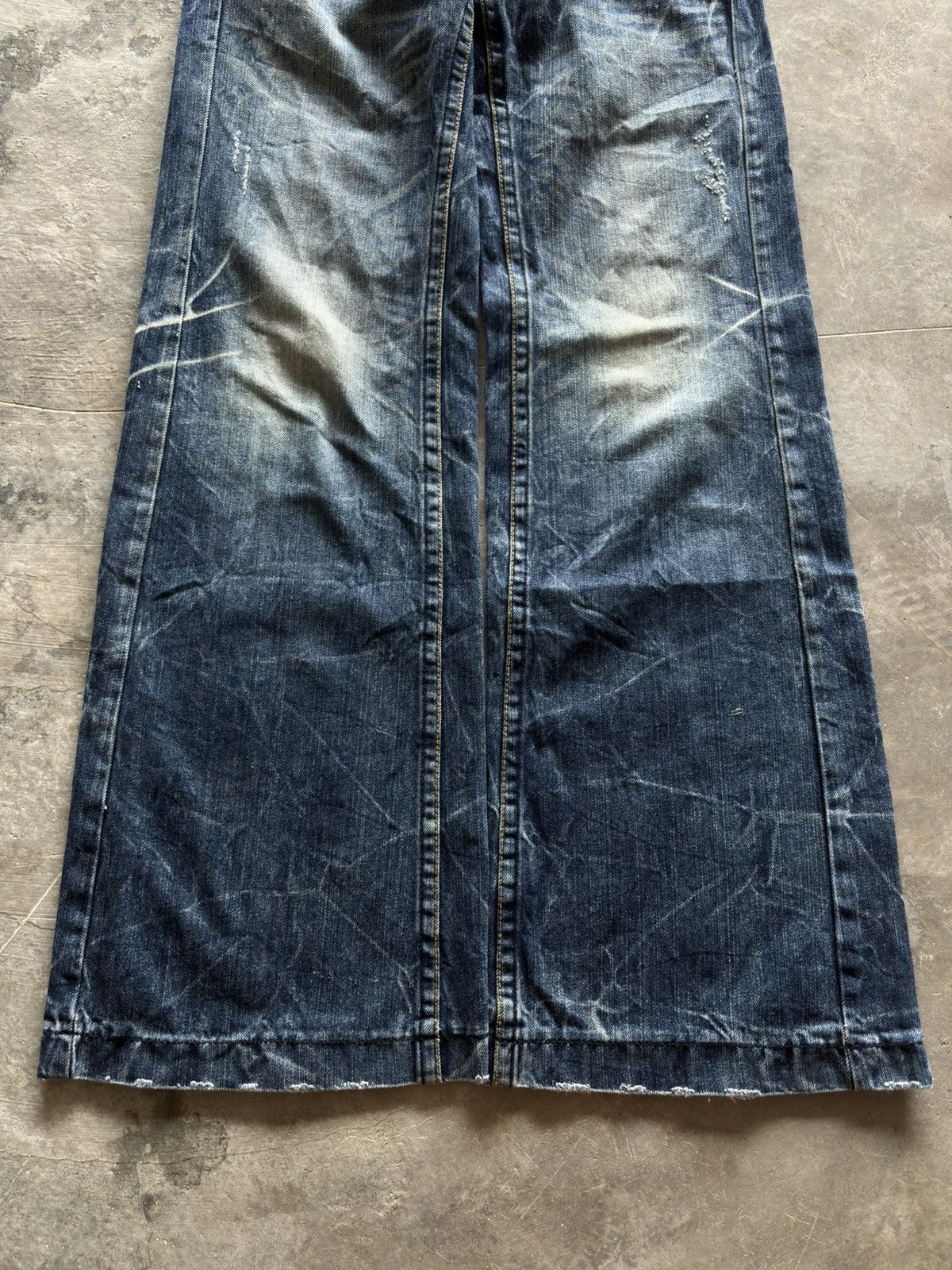If Six Was Nine RED PEPPER super flare japanese denim washed low rise punk Size US 30 / EU 46 - 14 Thumbnail