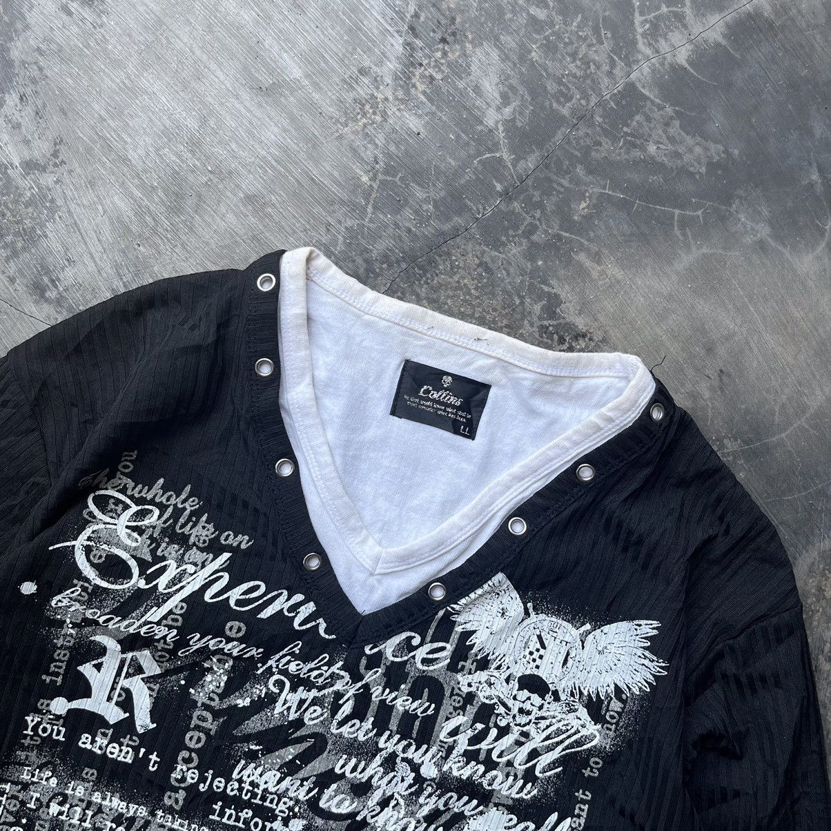 Japanese Brand Collins poem double layers long sleeve kmrii Size US L / EU 52-54 / 3 - 2 Thumbnail