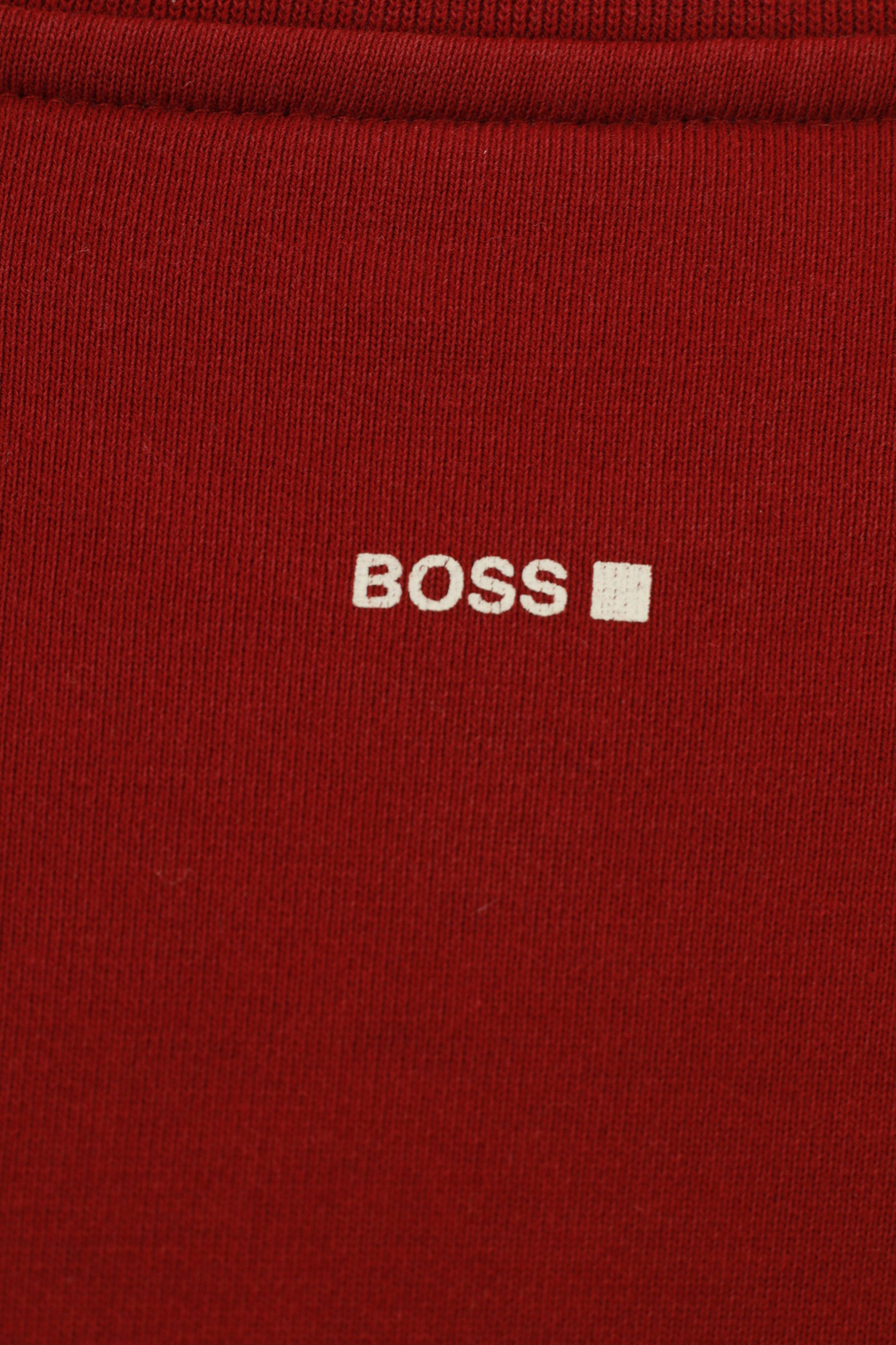 Hugo Boss Hugo Boss Men M Sweatshirt Red Hoodie Cotton 0077 Size US M / EU 48-50 / 2 - 7 Thumbnail