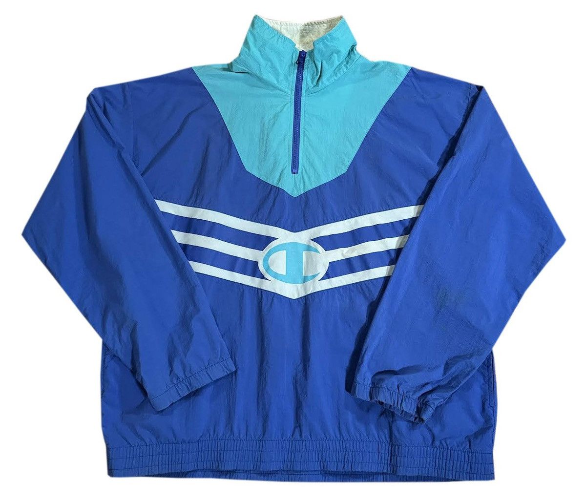 Champion Vintage Champion 1/4 Zip Windbreaker Jacket (Size L) Size US L / EU 52-54 / 3 - 1 Thumbnail