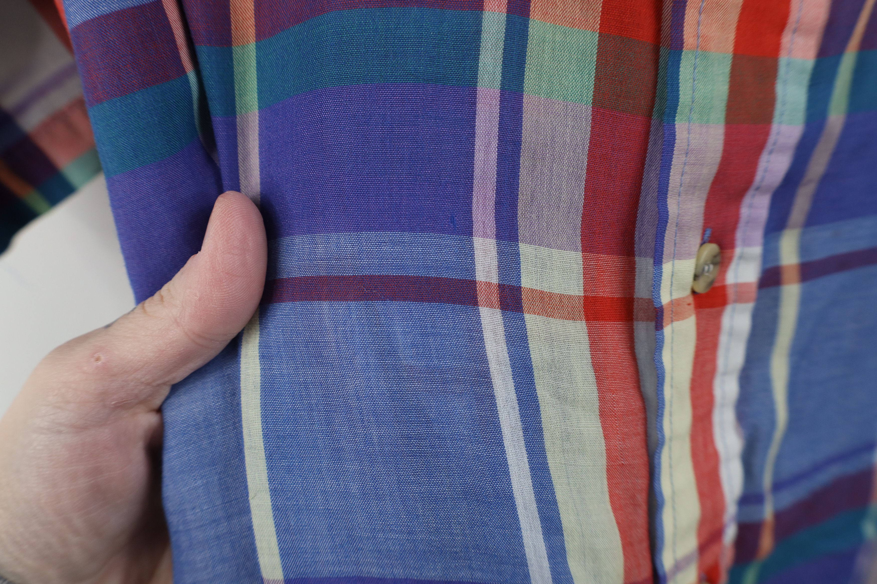 Vintage Vintage 90s Streetwear Madras Collared Button Down Shirt Size US XL / EU 56 / 4 - 7 Thumbnail