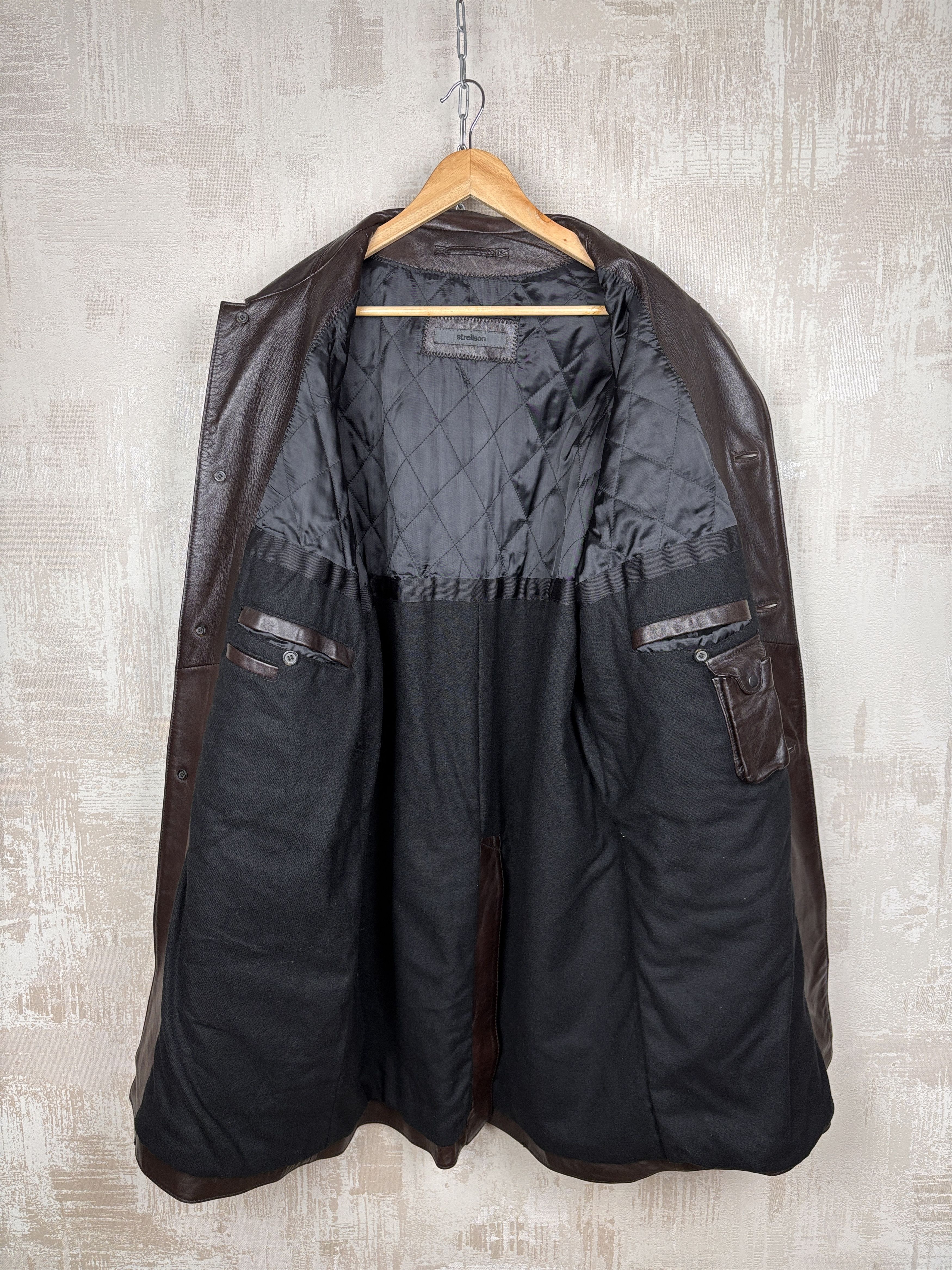 Strellson Strellson Vintage Leather Long Coat Jacket Size 50 Size US L / EU 52-54 / 3 - 11 Thumbnail