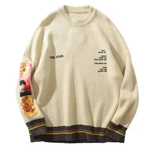 Japanese Brand × Vintage Van Gogh Painting Embroidery Knitted Sweater Size US L / EU 52-54 / 3 - 4 Thumbnail