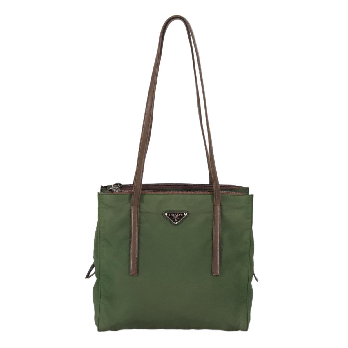 Prada Re-Nylon Khaki Synthetic Shoulder Bag (Pre-Owned) Size ONE SIZE - 1 Thumbnail
