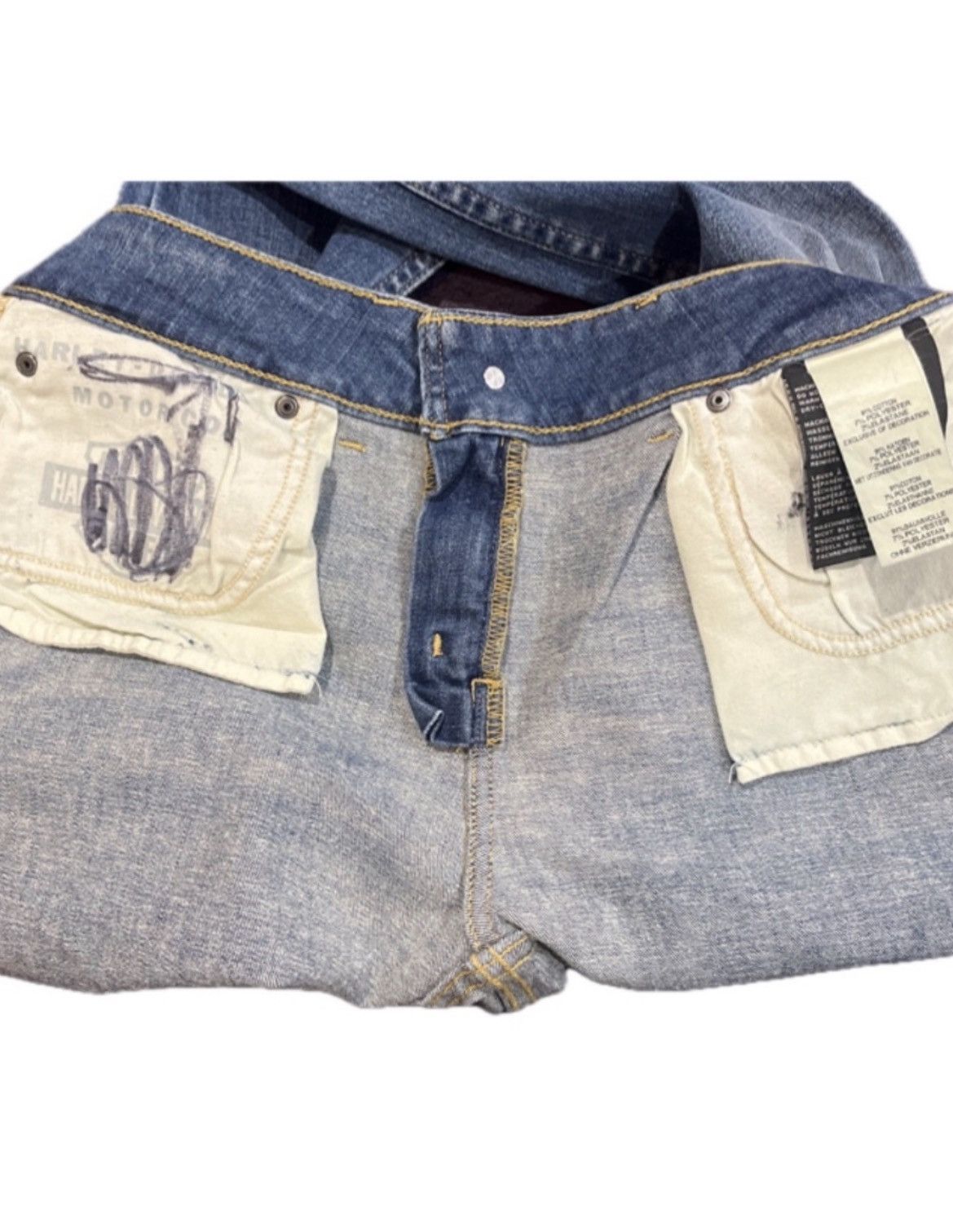 Harley Davidson Harley Davidson Classic Blue Women's Skinny Mid-Rise Jeans Size 30" / US 8 / IT 44 - 7 Thumbnail