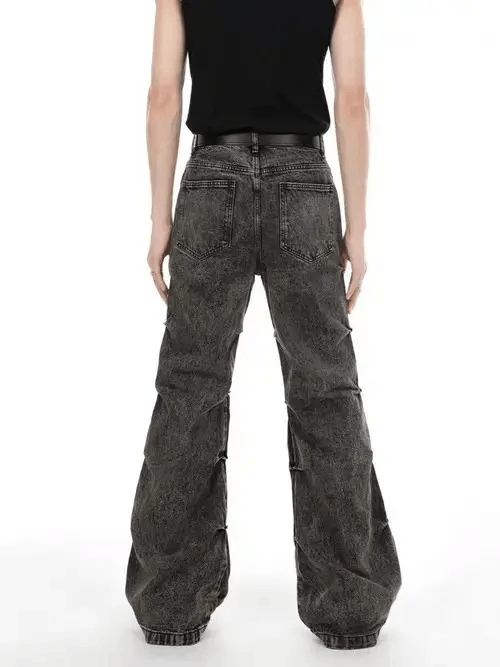 Japanese Brand × Jean Vintage washed distressed micro-flared high-waisted jeans Size US 28 / EU 44 - 3 Thumbnail