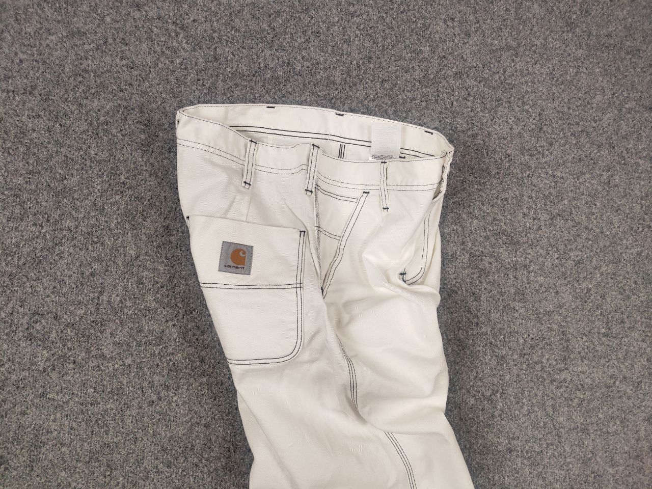 Carhartt Wip Carhartt Wip Chalk White Canvas Trouser Pants Vintage Style Size US 32 / EU 48 - 7 Thumbnail
