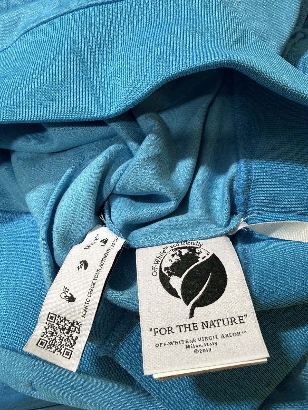 Off-White Off-White Hand Logo Hoodie Blue Size US M / EU 48-50 / 2 - 8 Thumbnail