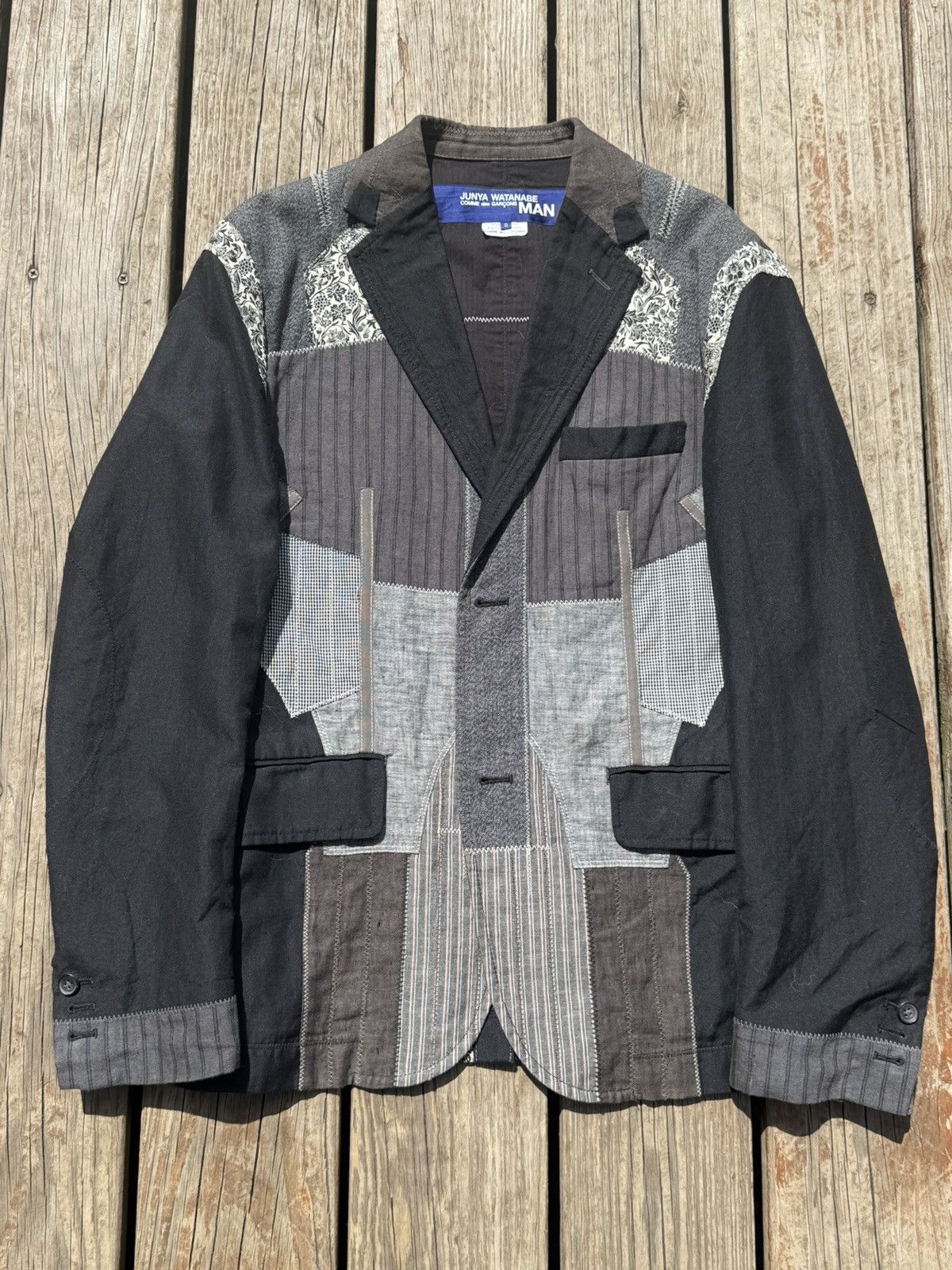 Comme des Garcons Comme des Garcons x Junya Watanabe MAN Patchwork Blazer Size 38R - 1 Thumbnail