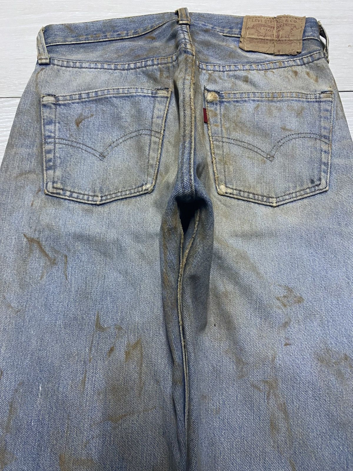Levi's Levis 501 70s ButtonFly 6 Crazy Mud Wash Rusty Selvedge Size US 28 / EU 44 - 4 Thumbnail