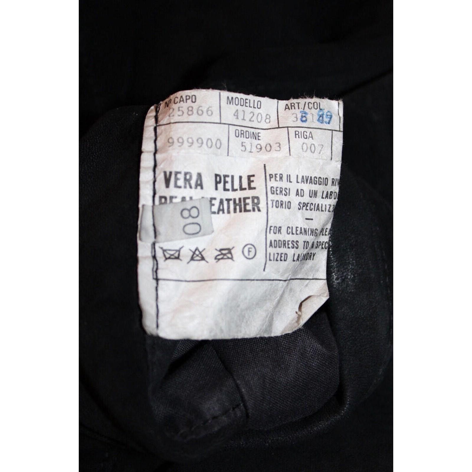 Other Enrico Mandelli Black Leather Suede Leopard Print Coat Size US L / EU 52-54 / 3 - 8 Thumbnail