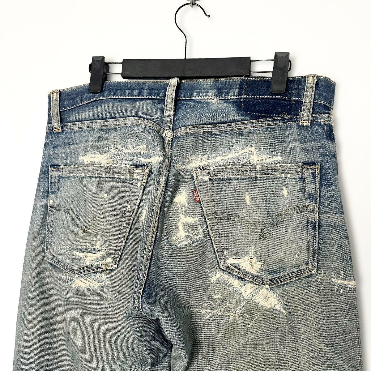 Levi's 501 BIG E THRASHED & Repaired Denim Size US 33 - 5 Thumbnail