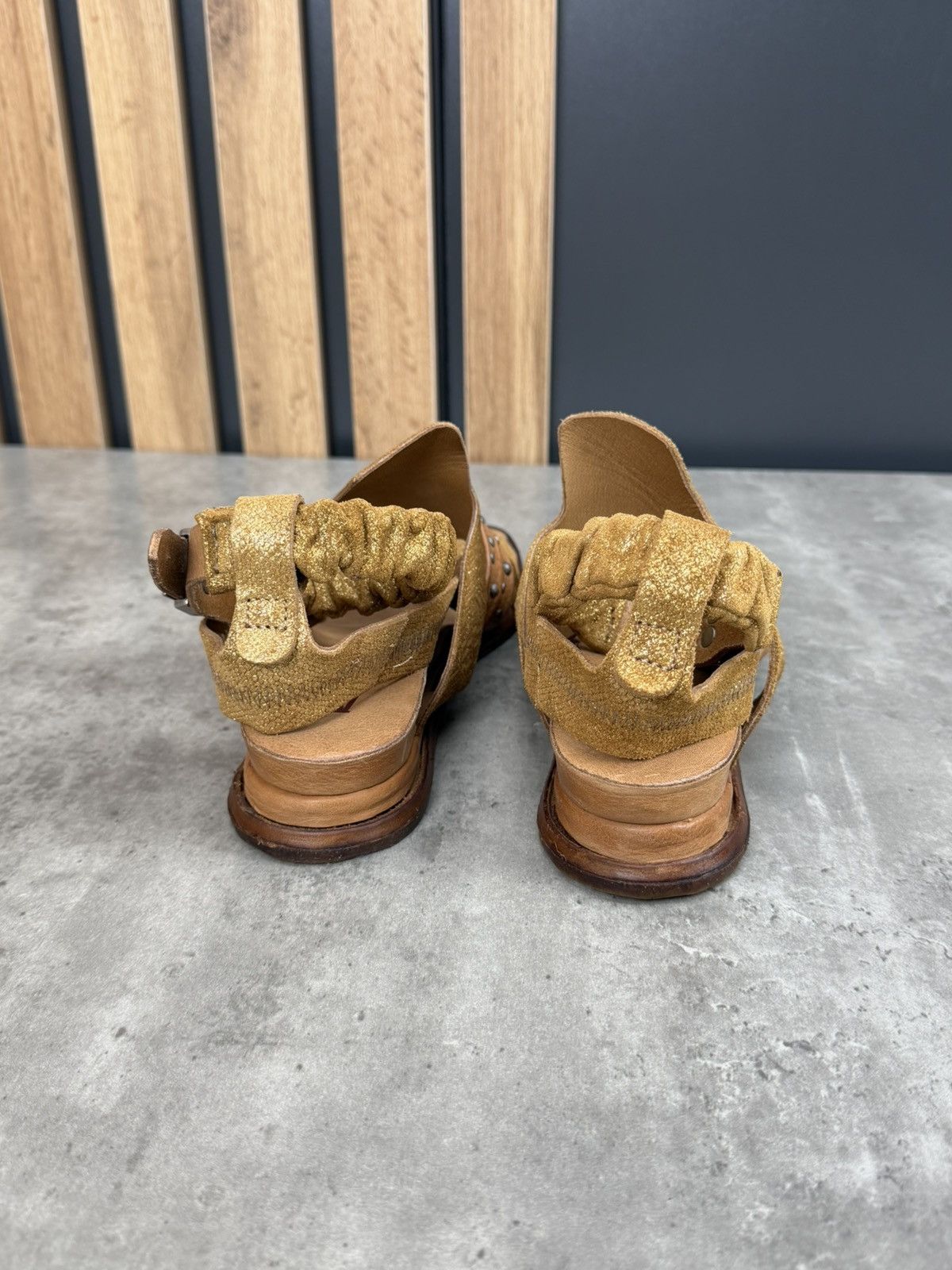 A.S.98 A.S.98 Airstep Buckle Strap Sandals Brown Gold Size 37 Size US 7 / IT 37 - 3 Thumbnail