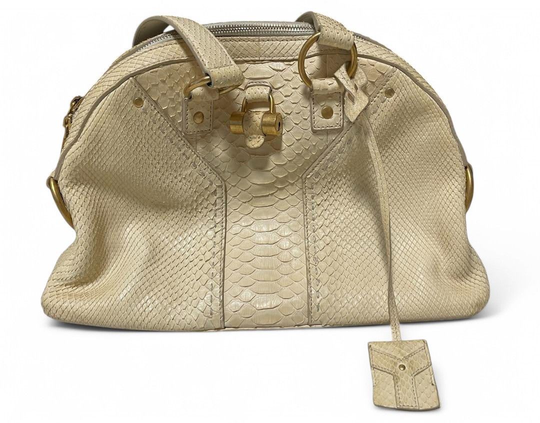 Yves Saint Laurent Yves Saint Laurent - Muse Handbag Leather Python YSL Size ONE SIZE - 2 Thumbnail