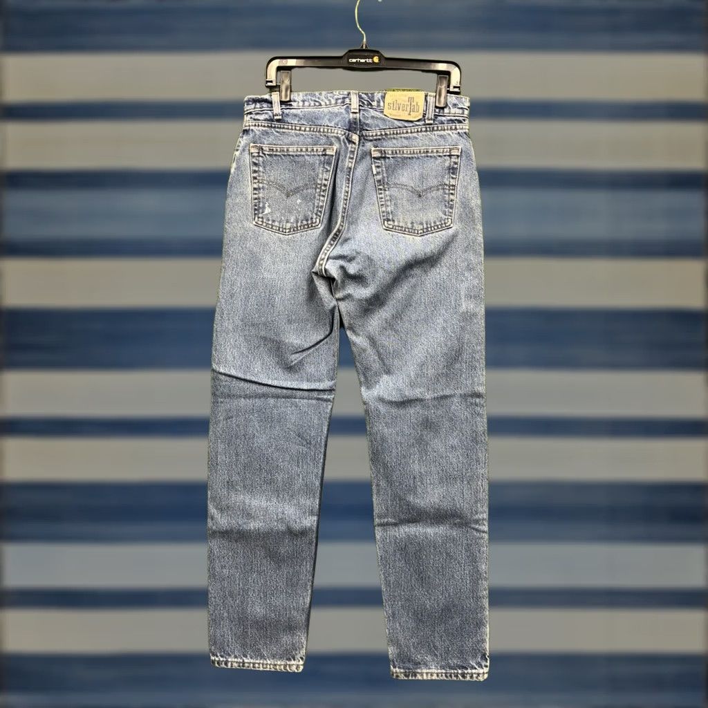Levi's Levi's Silvertab Jeans Mens 33x34 Slim/Narrow Straight Denim Medium Wash Blue 5-Pocket Zipper Button Jeans Mens Size US 33 - 1 Thumbnail
