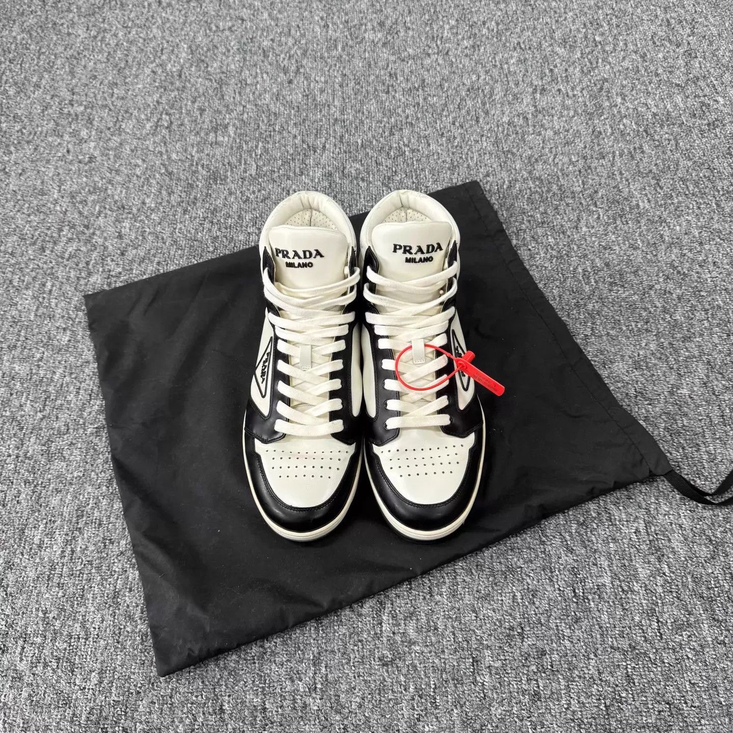 Prada Prada District Hi-Top Sneaker 43 98 New Tri Logo Size US 10 / EU 43 - 3 Thumbnail
