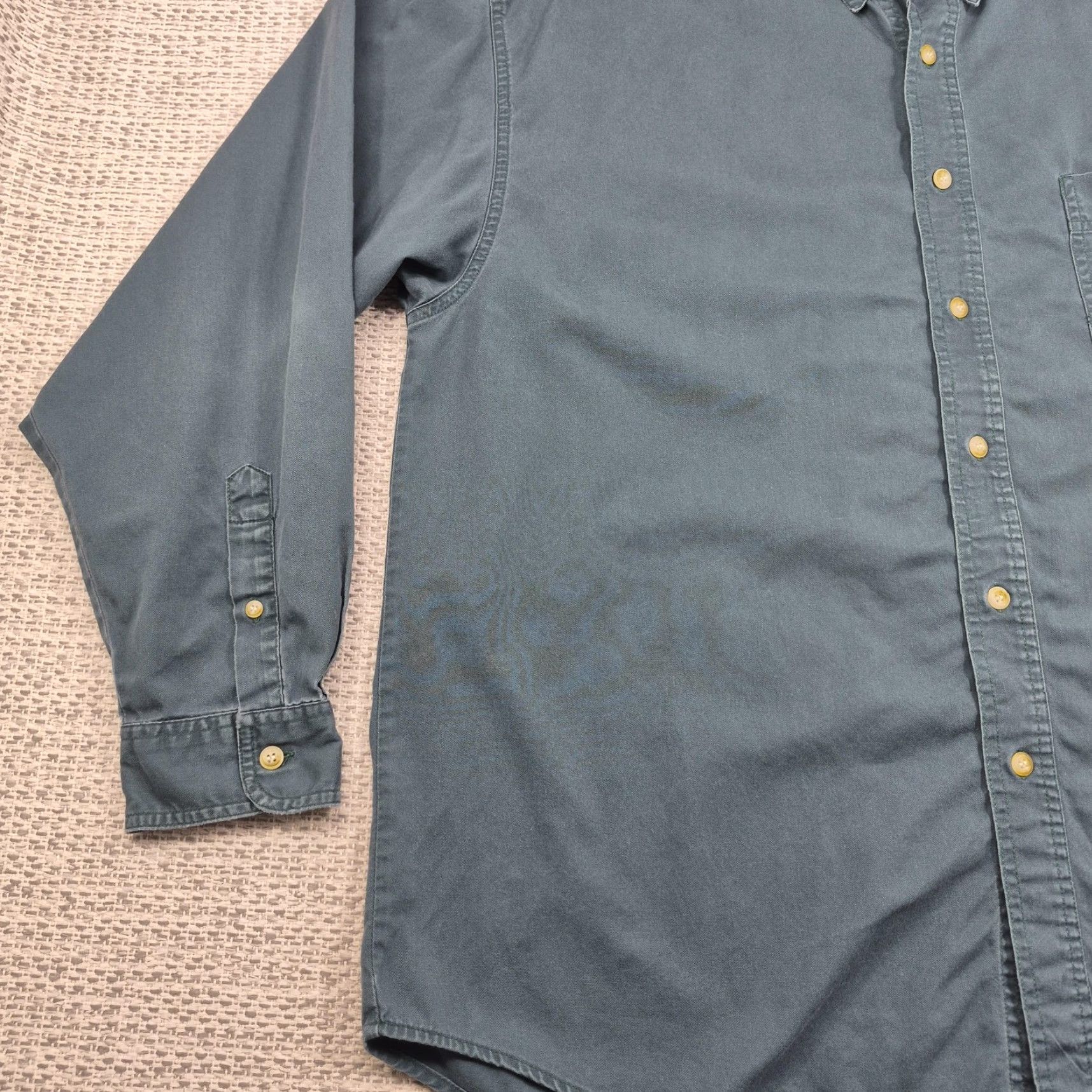 Bugle Boy VTG Bugle Boy Button-Up Shirt Mens 2XL Green Long Sleeve Crest Logo Size US XXL / EU 58 / 5 - 3 Thumbnail
