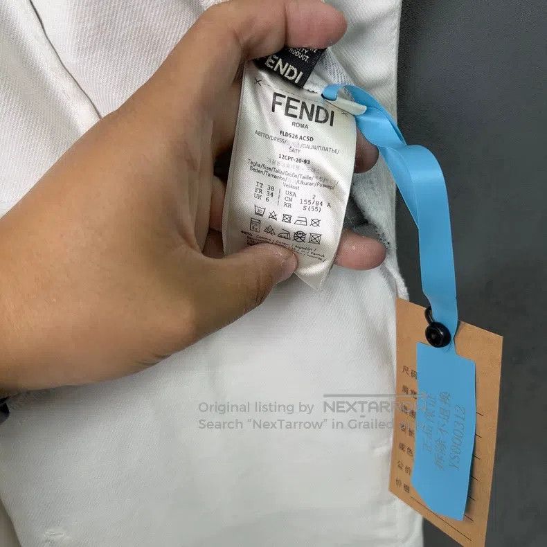 Fendi Fendi California Sky Series Cartoon Style White Dress Size XS / US 0-2 / IT 36-38 - 4 Thumbnail
