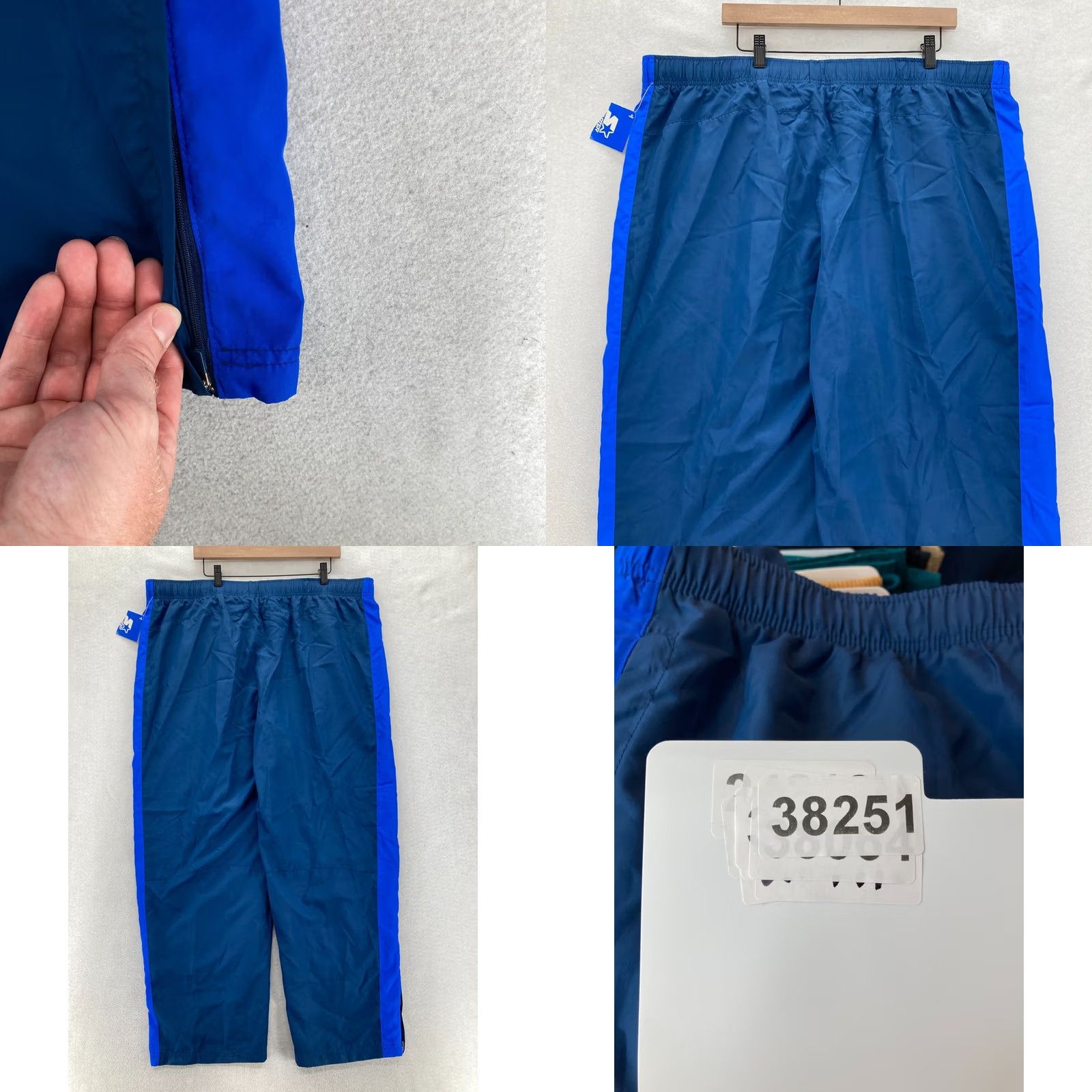 Champion VINTAGE Champion Warm Up Track Pants Mens 2XL Blue Lined Windbreaker Athletic Size US 39 - 9 Thumbnail