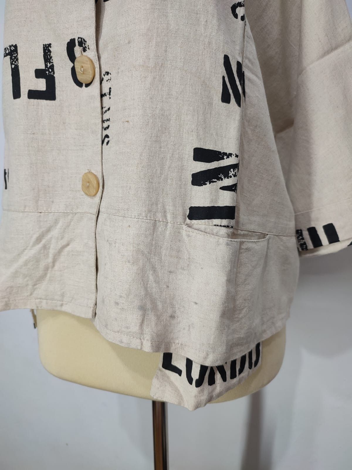 💥One O One Paris Linen Cropped Shirt