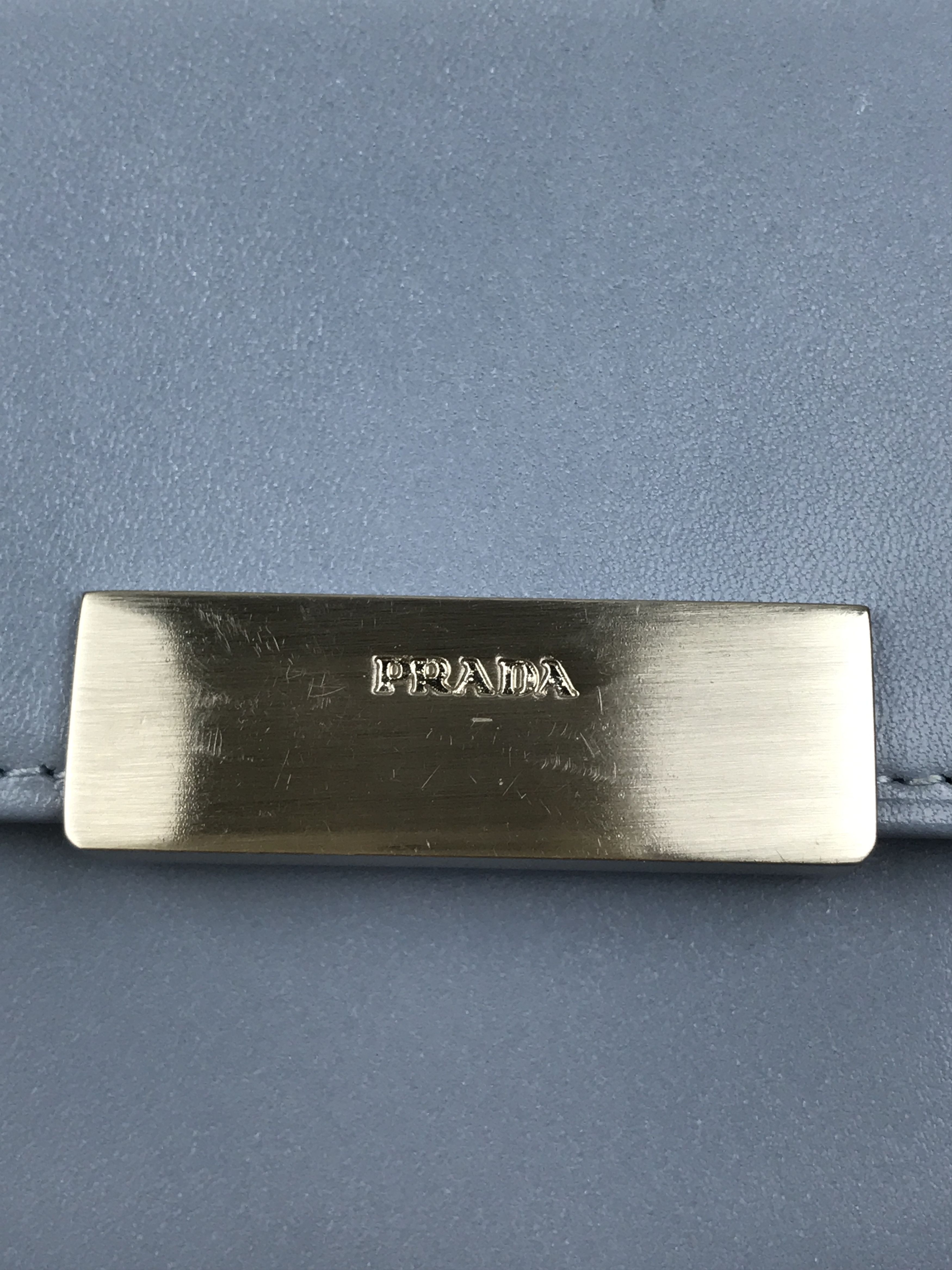 Prada Prada Saffiano Coin Purse Soft Blue With Authenticated Card Size ONE SIZE - 15 Thumbnail