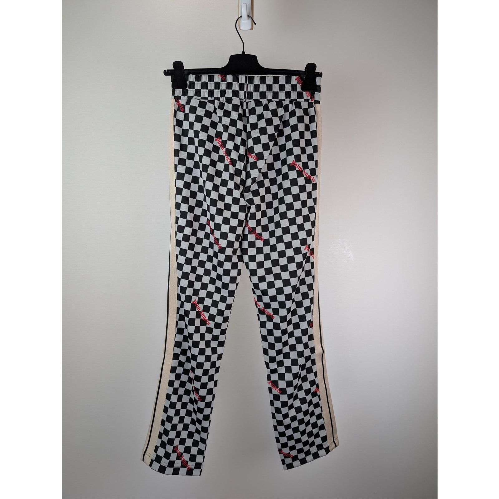 Palm Angels o1rshd1 Jacquard Damier Classic Track Pants in Black / Red Size US 32 / EU 48 - 10 Thumbnail