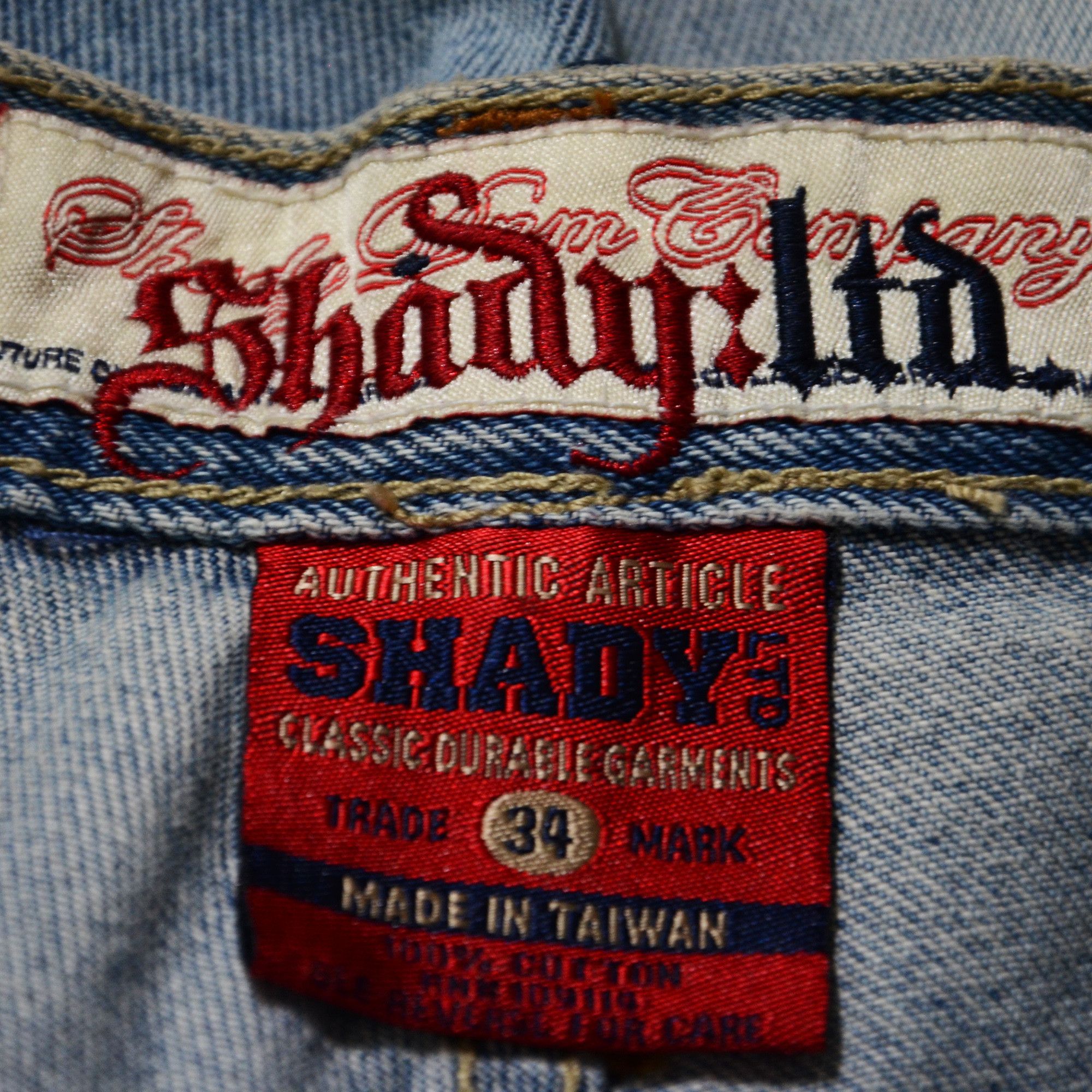 Shady Ltd Shady.Ltd Jorts Y2K Eminem Hip Hop Streetwear Light Denim Size US 34 / EU 50 - 6 Thumbnail