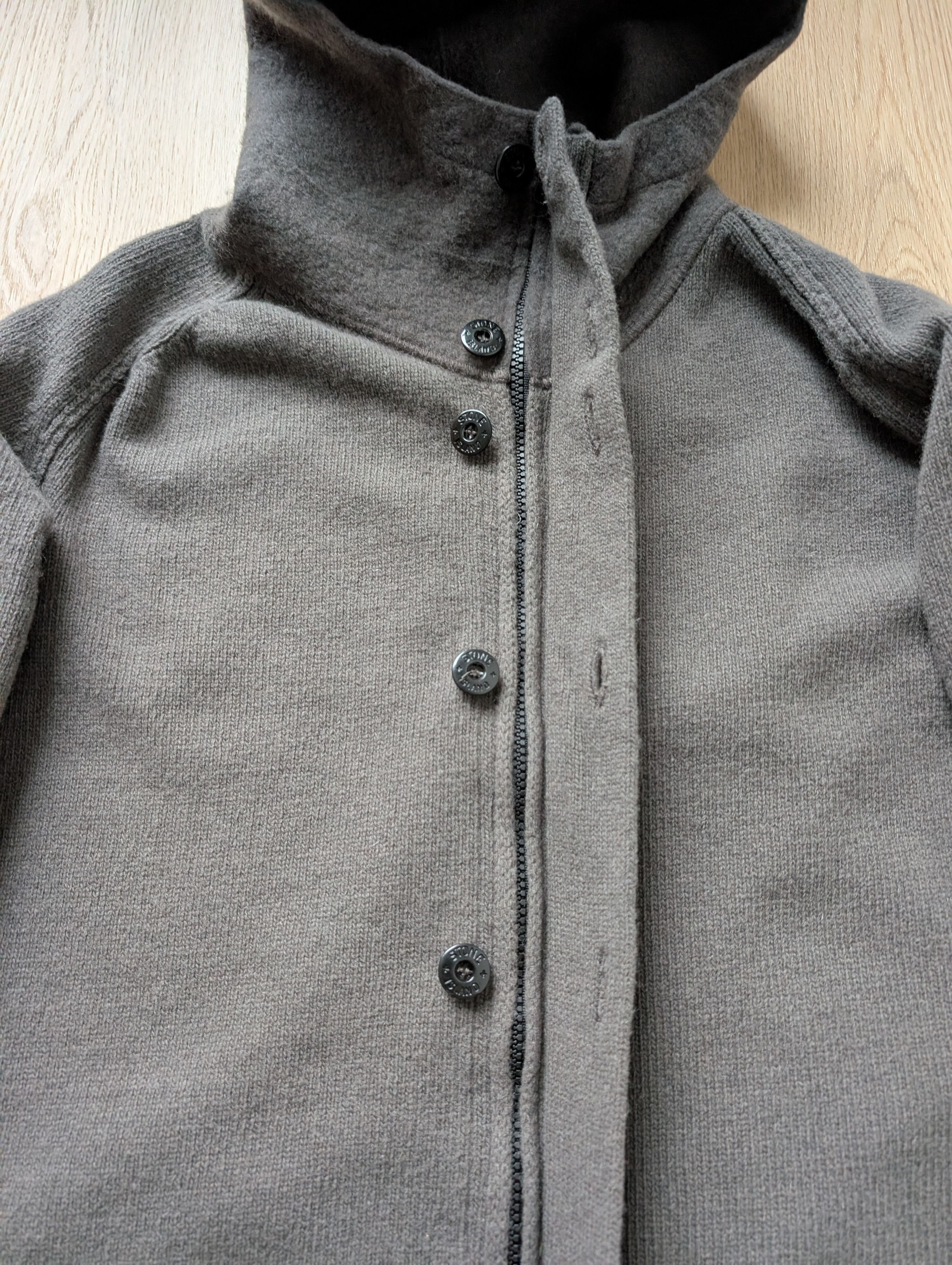 Stone Island Stone Island Zip Up Button Wool Hooded Sweater Cardigan Size US XXL / EU 58 / 5 - 6 Thumbnail