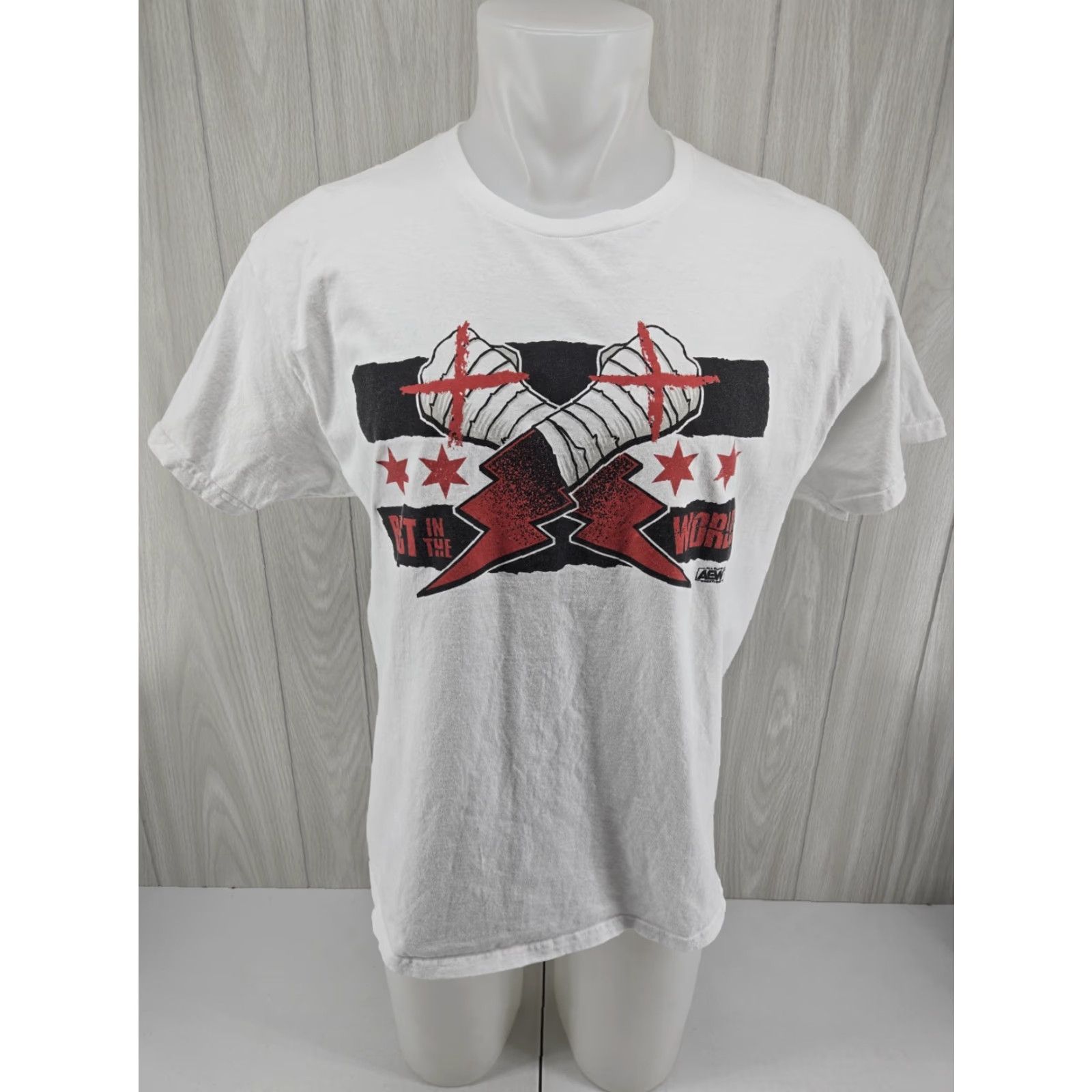 Gildan VINTAGE CM Punk AEW Men's Short Sleeve T-Shirt White 100% Cotton Crew Neck L Shirts Mens CM Punk AEW Shirt Size US L / EU 52-54 / 3 - 2 Thumbnail