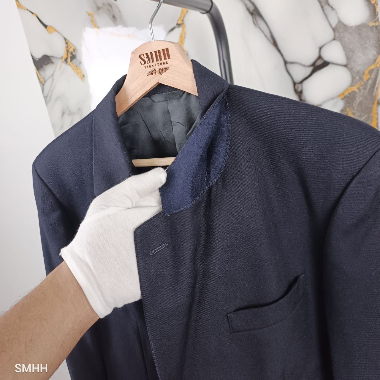 Yohji Yamamoto 🔥A.A.R. Yohji Yamamoto x Durban Blazer 2B – Dark Navy – M Size 40R - 4 Thumbnail