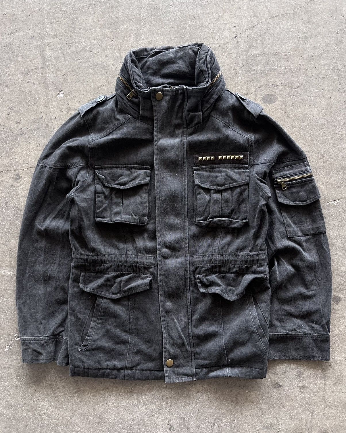 In The Attic In The Attic Punk Faded Black Parkas Military Jacket Size US M / EU 48-50 / 2 - 2 Thumbnail