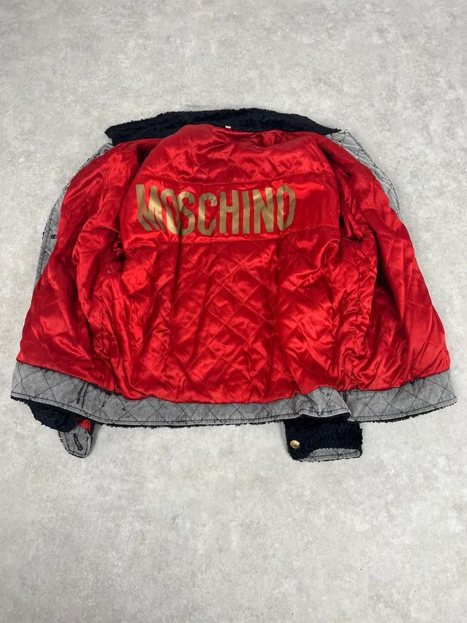 Moschino 1990s Moschino Black Fur Trucker Jacket Size US S / EU 44-46 / 1 - 8 Thumbnail