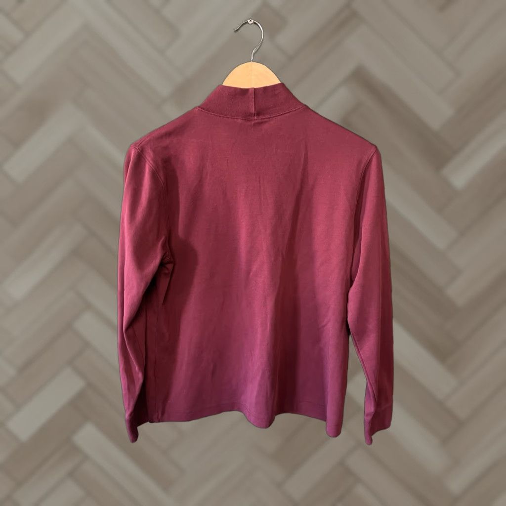 Lands' End Lands' End Womens Red Turtleneck Long Sleeve T-Shirt Size M Size M / US 6-8 / IT 42-44 - 1 Thumbnail