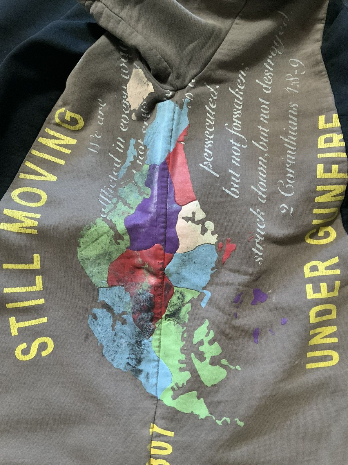 Other Still Moving Under Gunfire Cut & Sew Patchwork Split T-Shirt Size US M / EU 48-50 / 2 - 10 Thumbnail