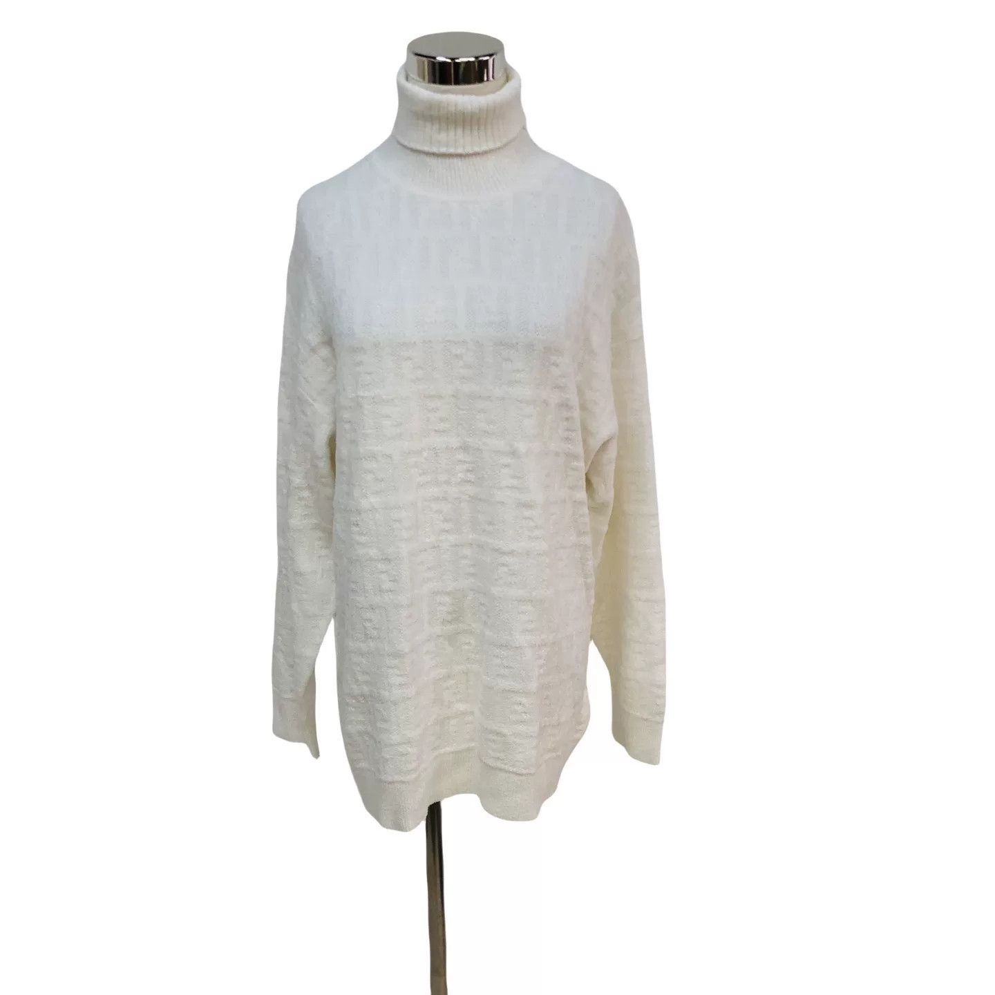 Fendi fendi ff logo high-neck knit sweater Size US M / EU 48-50 / 2 - 1 Thumbnail