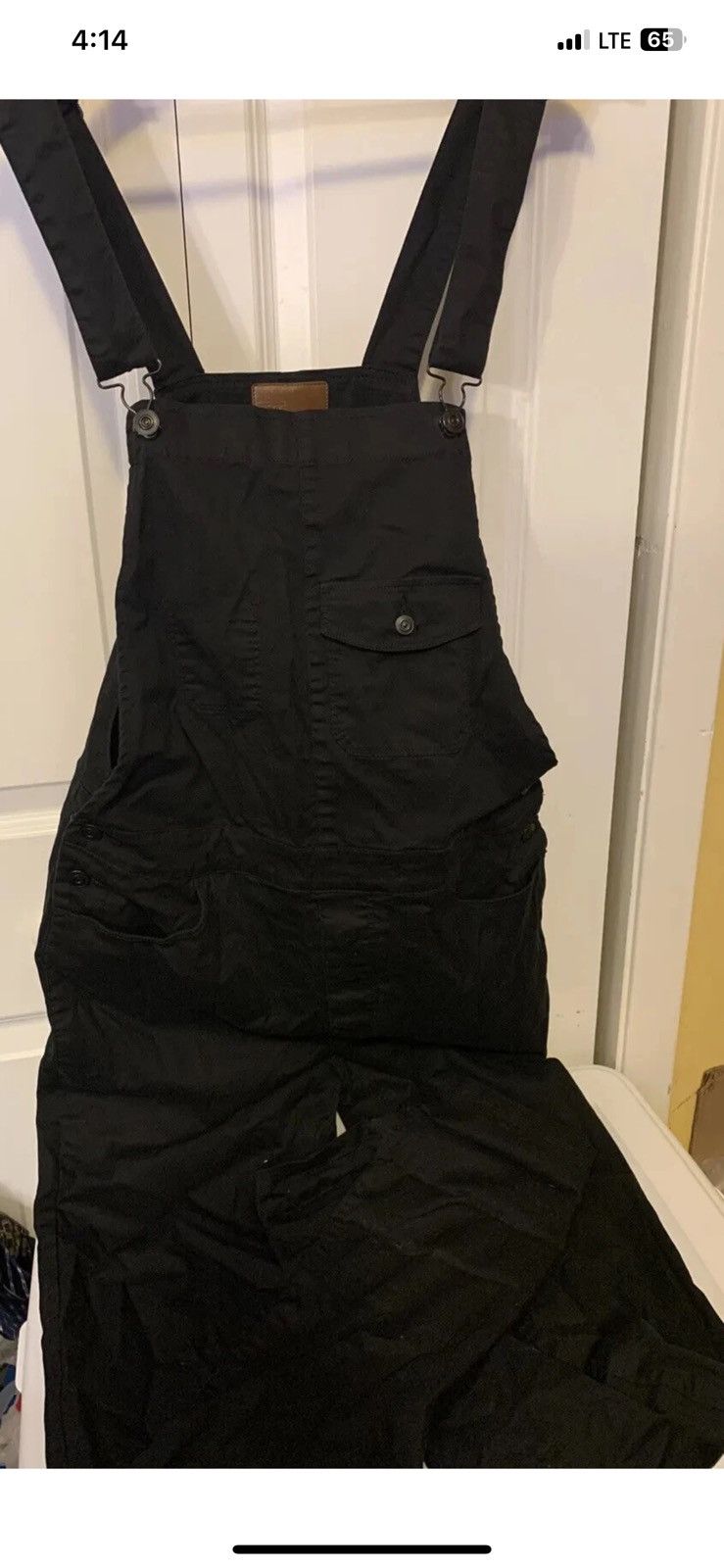 Asos Asos Womens Black Denim Overalls Size Xxl W30” L35” Jeans Size 30" / US 8 / IT 44 - 1 Thumbnail