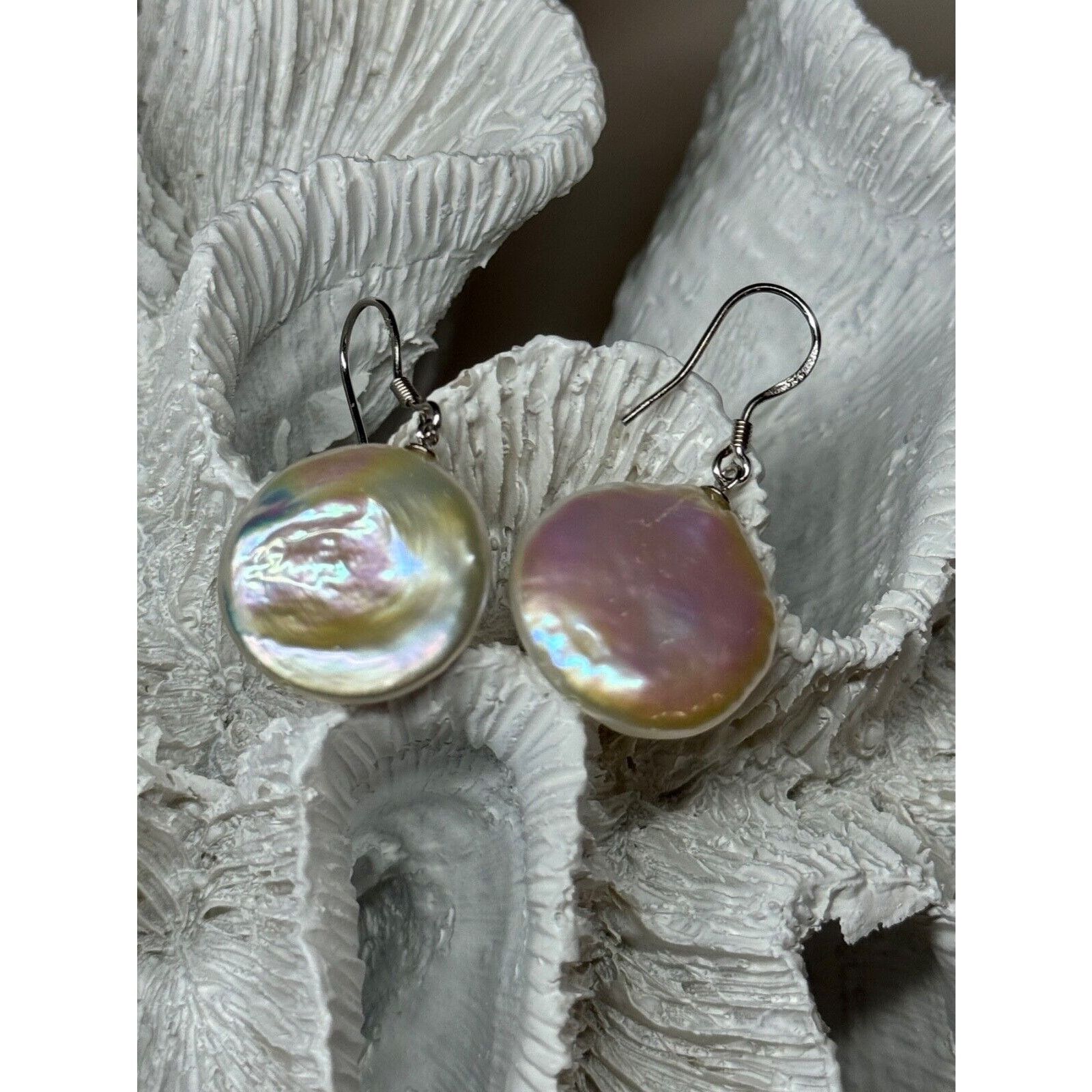 Jewelry 925 STERLING SILVER FRESH WATER PEARL EARRINGS LENGTH 1.8 In Size ONE SIZE - 9 Thumbnail