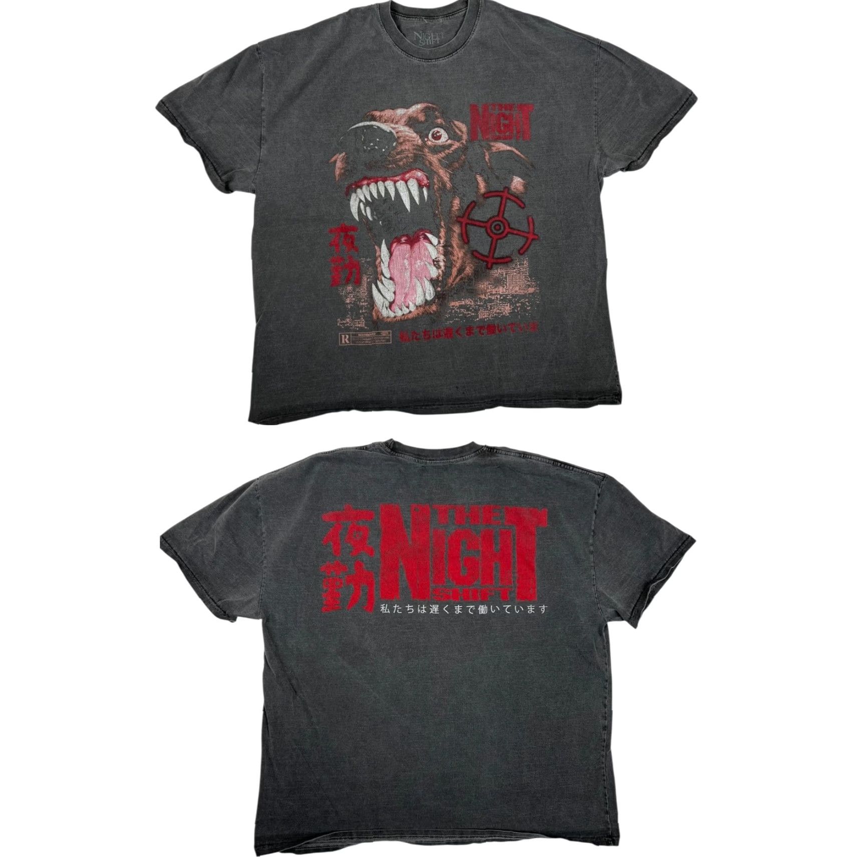 Vintage VINTAGE The Night Shift T-Shirt Mens 2XL Gray Horror Dog Graphic Japanese Movie Size US XXL / EU 58 / 5 - 2 Thumbnail
