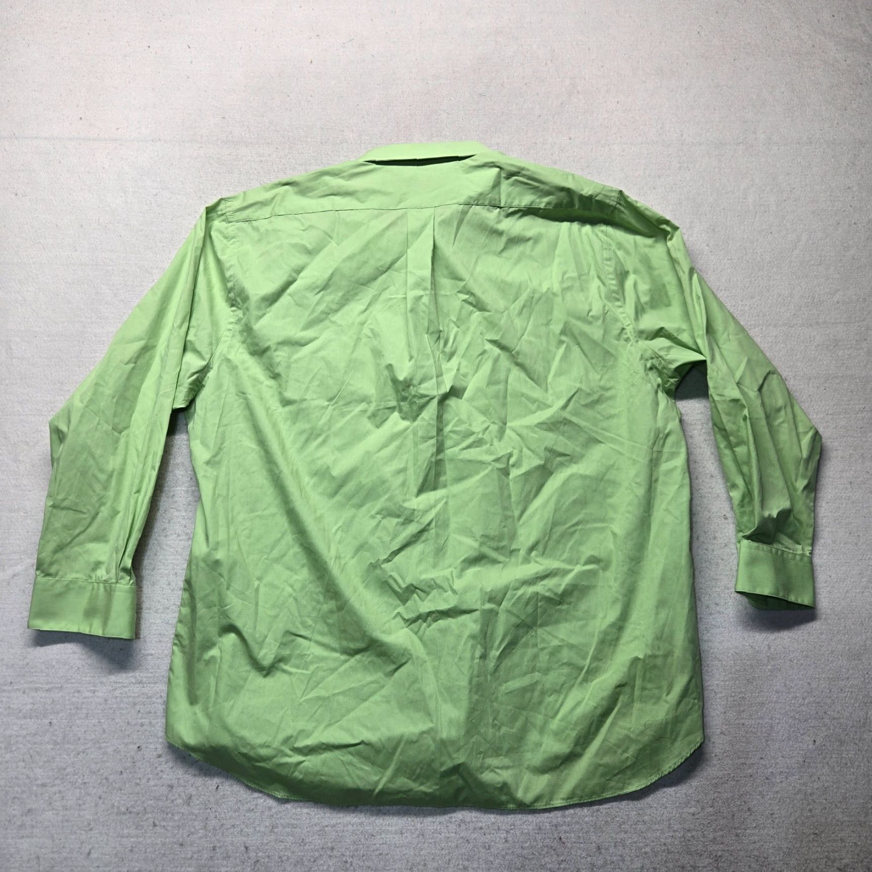 Vintage Ivy Crew Solid Green Long Sleeve Button-Up Shirt Adult Men 2XL XXL Collared Shirt Green Cotton Jacket? Size US XXL / EU 58 / 5 - 7 Thumbnail