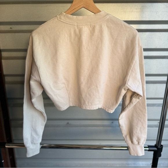 Talentless NEW TALENTLESS WOMENS CROP DART LIGHTWEIGHT CEMENT CREWNECK Size US S / EU 44-46 / 1 - 6 Thumbnail
