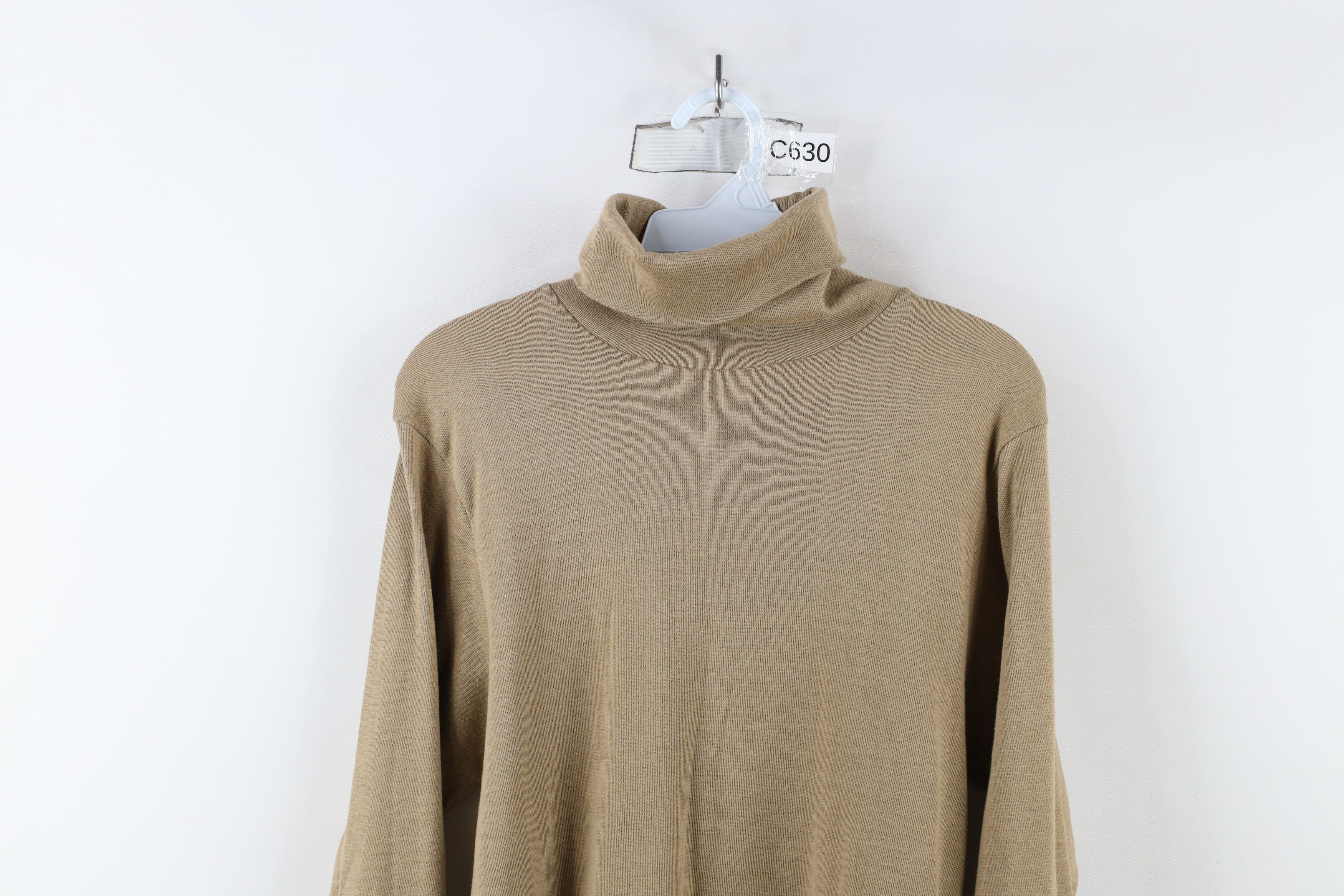 Vintage Vintage 70s Streetwear Thermal Knit Turtleneck T-Shirt USA Size US XL / EU 56 / 4 - 2 Thumbnail