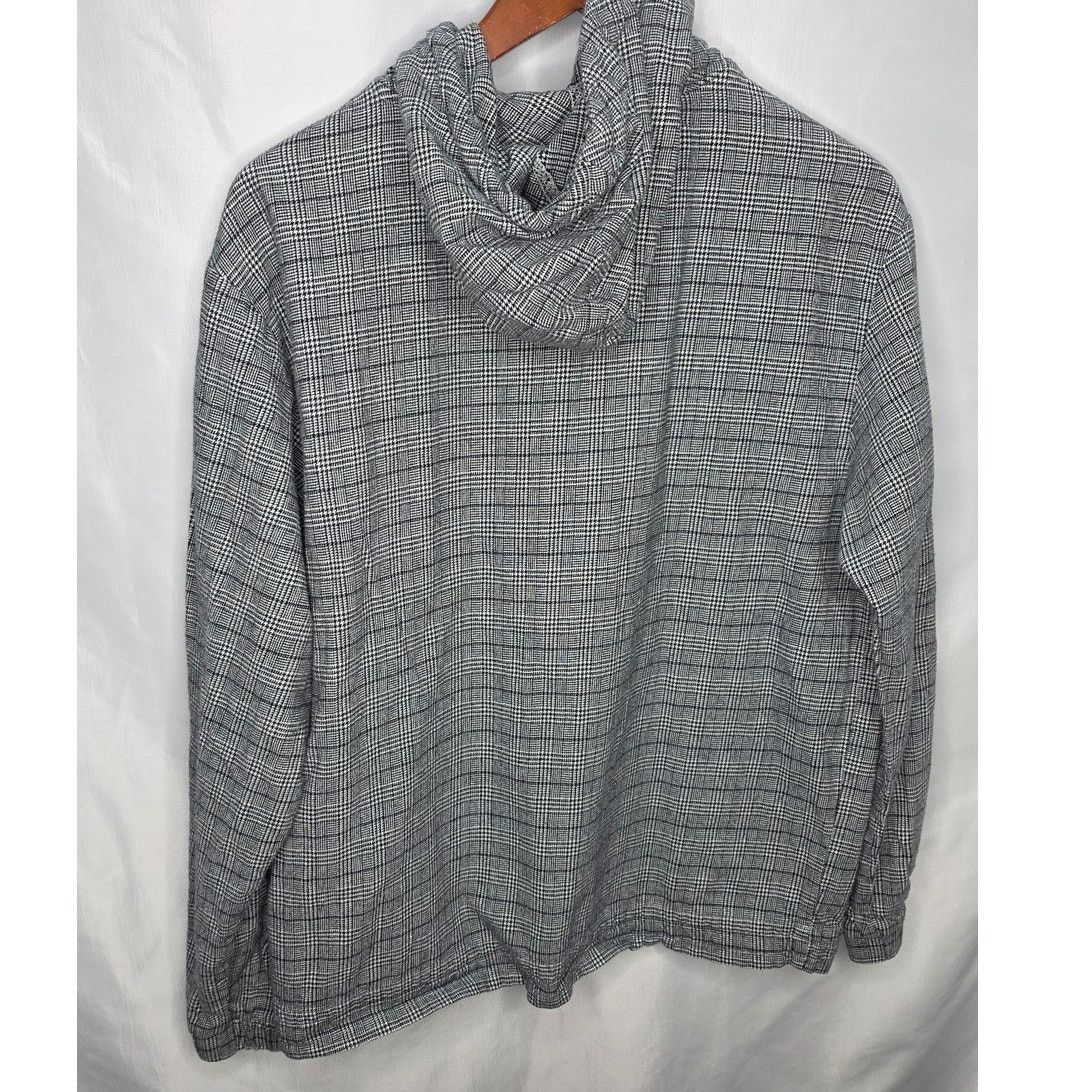 Other Lost Brand Black Glen Check Plaid Hoodie Medium Streetwear Size US M / EU 48-50 / 2 - 2 Thumbnail