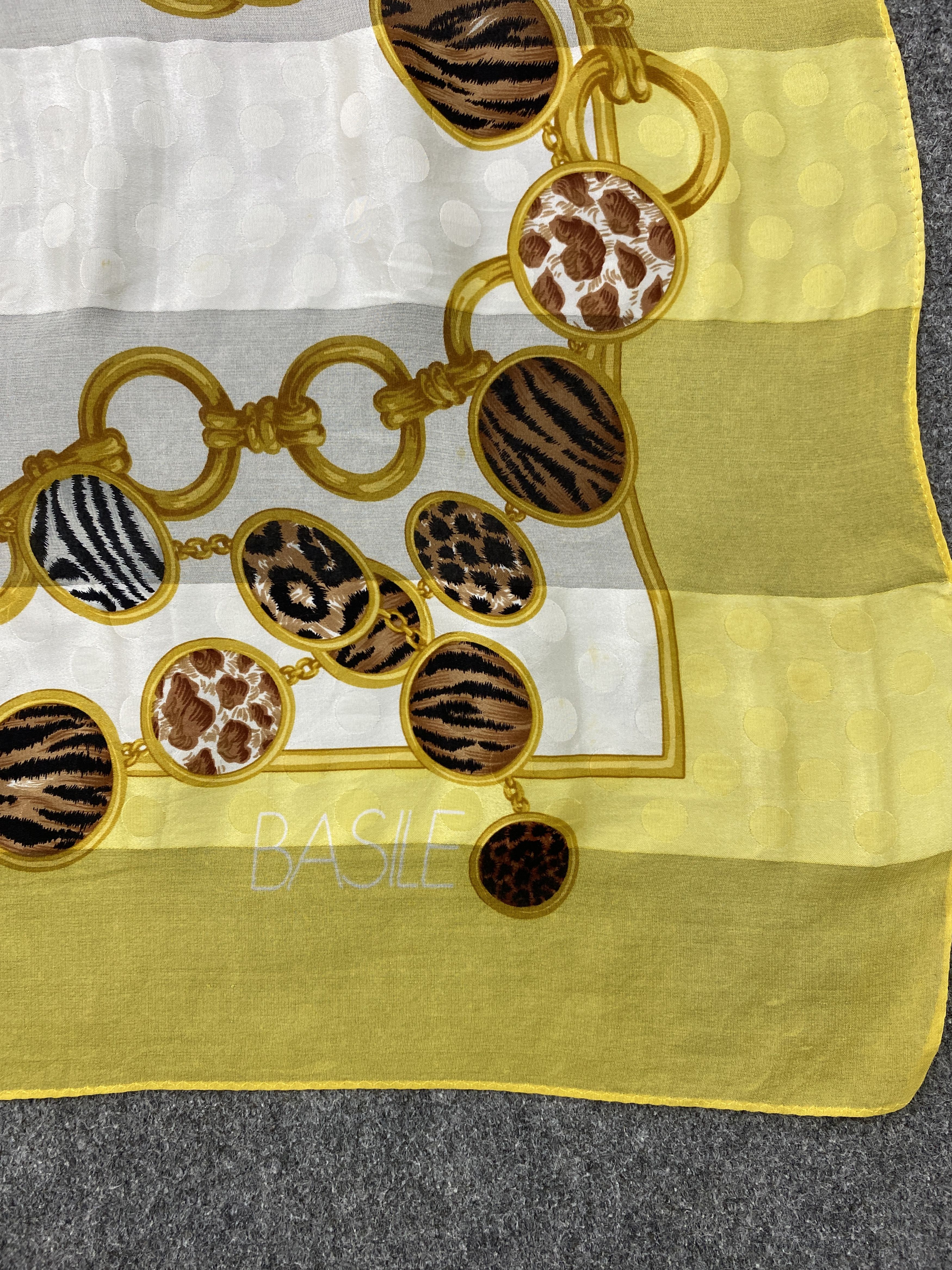 Japanese Brand Vintage Japanese brand Basile Silk Scarf SN0105 Size ONE SIZE - 3 Thumbnail