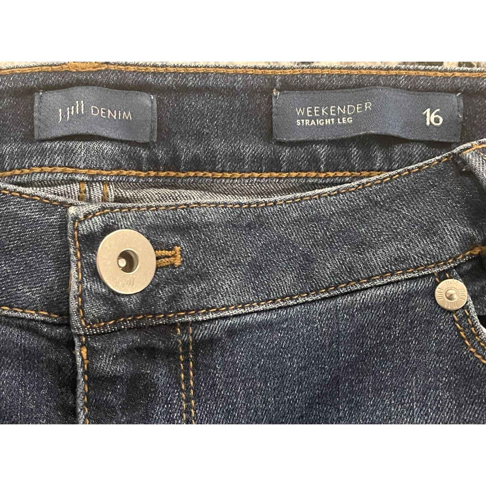 Denime J Jill Denim Jeans Womens Sz 16 Weekender Straight Leg Denim Jeans Womens 16 Blue Straight Jeans Womens Mens? Size 38" / US 16 / IT 52 - 3 Thumbnail