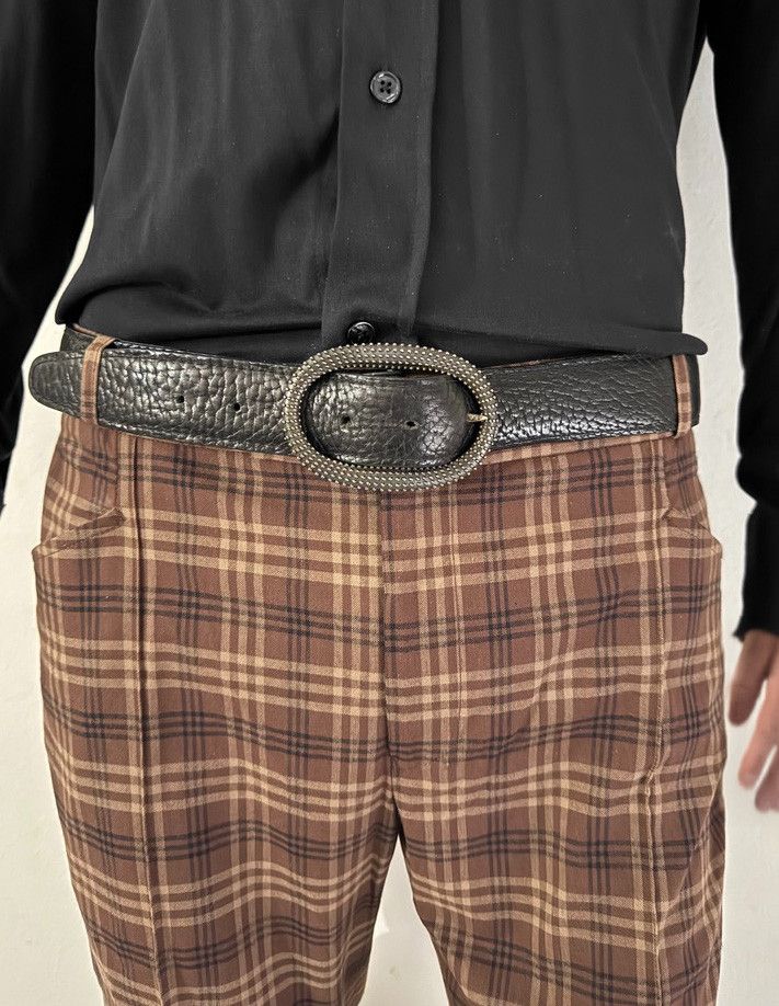 Ernest W. Baker Red Tartan Flare Trousers Size US 34 / EU 50 - 2 Thumbnail