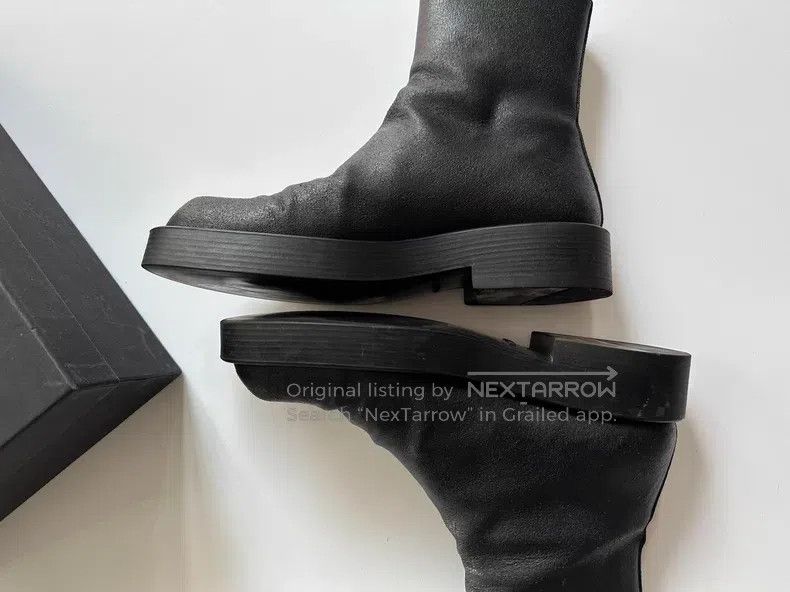 Ann Demeulemeester Ann Demeulemeester 22AW diagonal zipper mottled boots leat Size US 11.5 / IT 41.5 - 5 Thumbnail